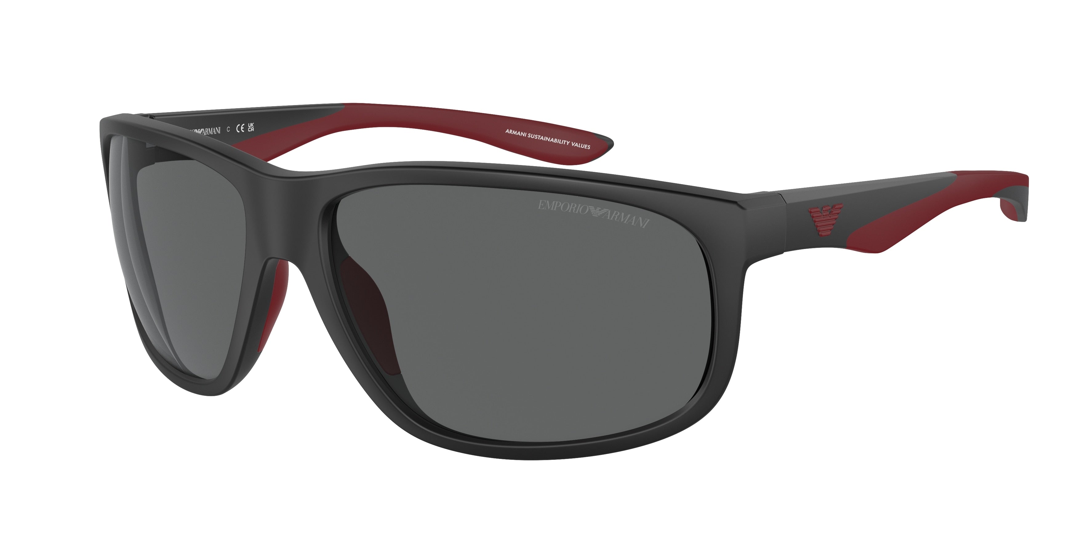 Emporio Armani EA4199U Pillow Sunglasses 500187-Matte Black 65-135-16 - Color Map Black