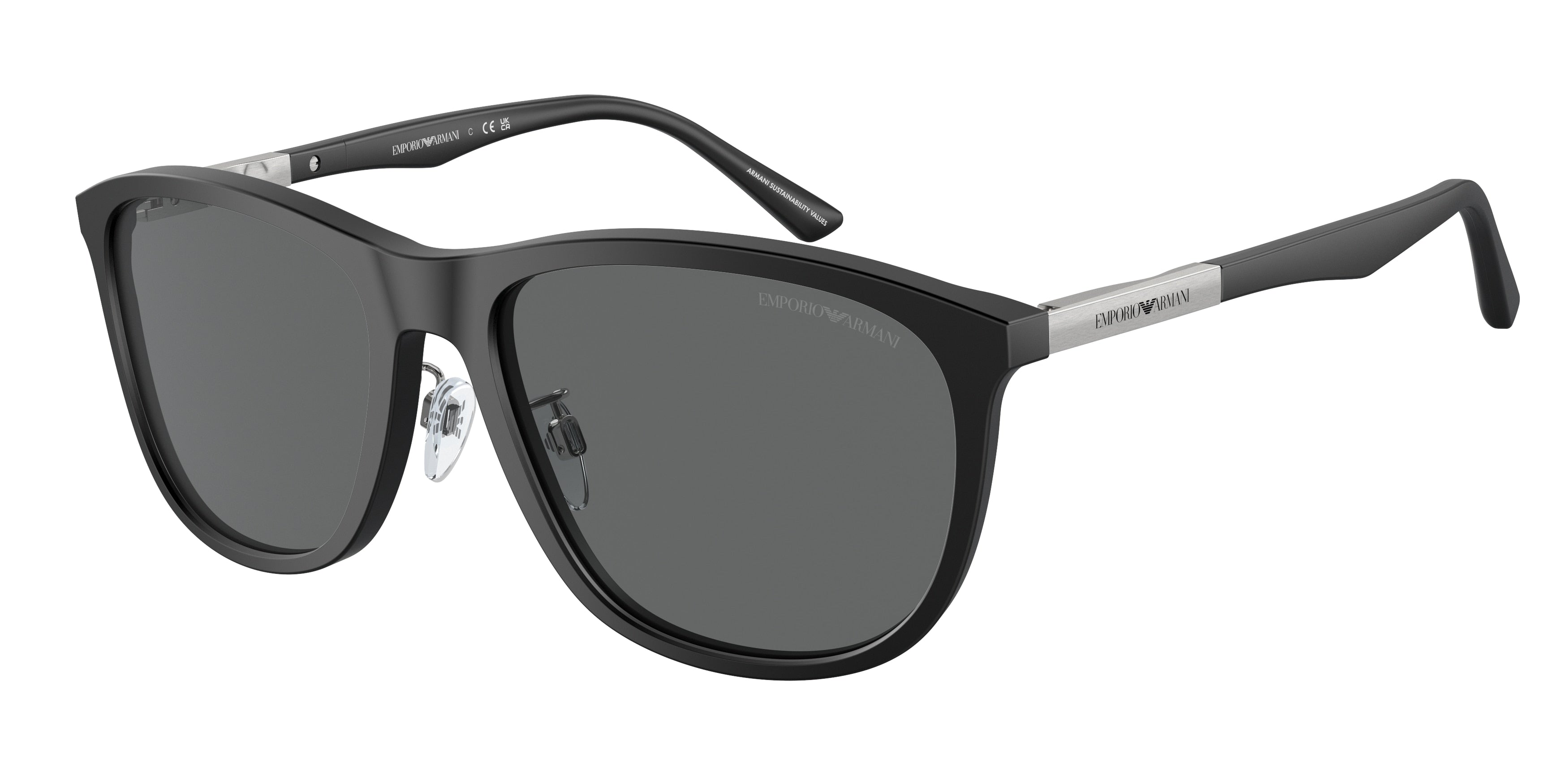 Emporio Armani EA4201F Pillow Sunglasses  500187-Matte Black 58-145-18 - Color Map Black