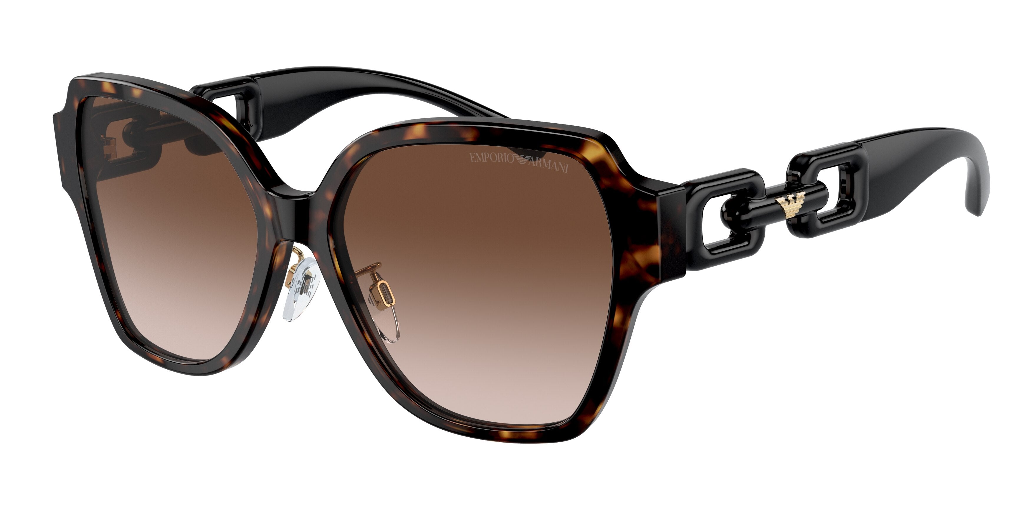 Emporio Armani EA4202F Square Sunglasses 502613-Shiny Havana 56-140-16 - Color Map Tortoise
