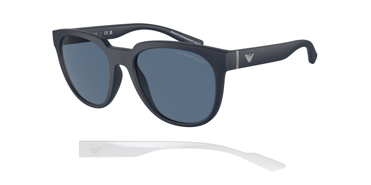 Emporio Armani EA4205 Phantos Sunglasses 508880-Matte Blue 55-145-19 - Color Map Blue