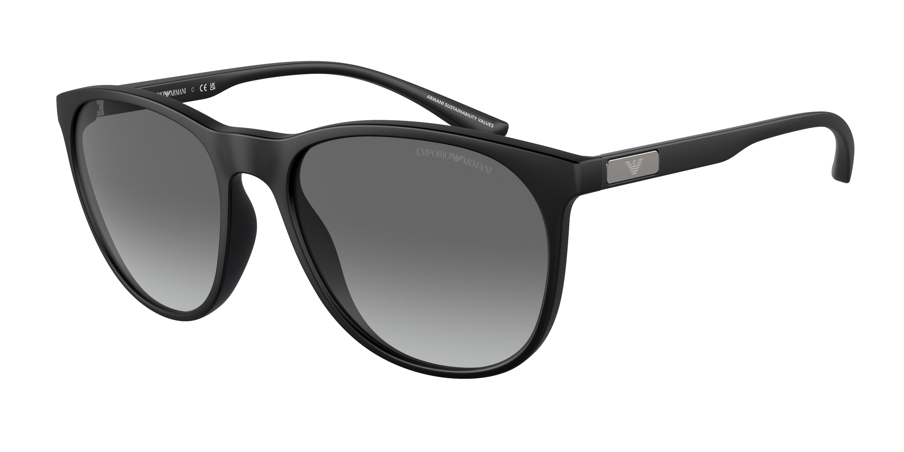 Emporio Armani EA4210F Phantos Sunglasses 500111-Matte Black 56-145-19 - Color Map Black