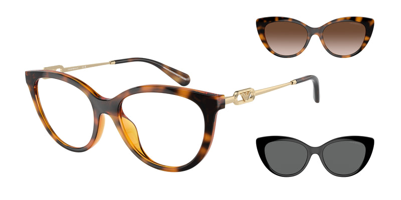 Emporio Armani EA4213U Cat Eye Sunglasses 50261W-Shiny Havana 53-140-17 - Color Map Tortoise