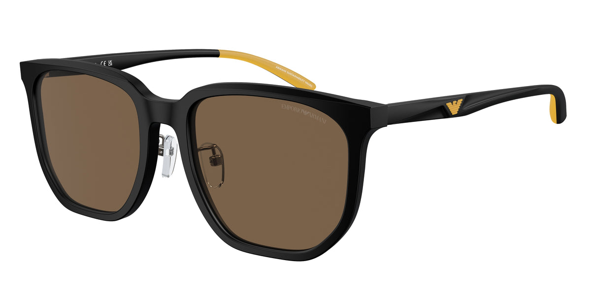 Emporio Armani EA4215D Square Sunglasses 500173-Matte Black 56-145-19 - Color Map Black