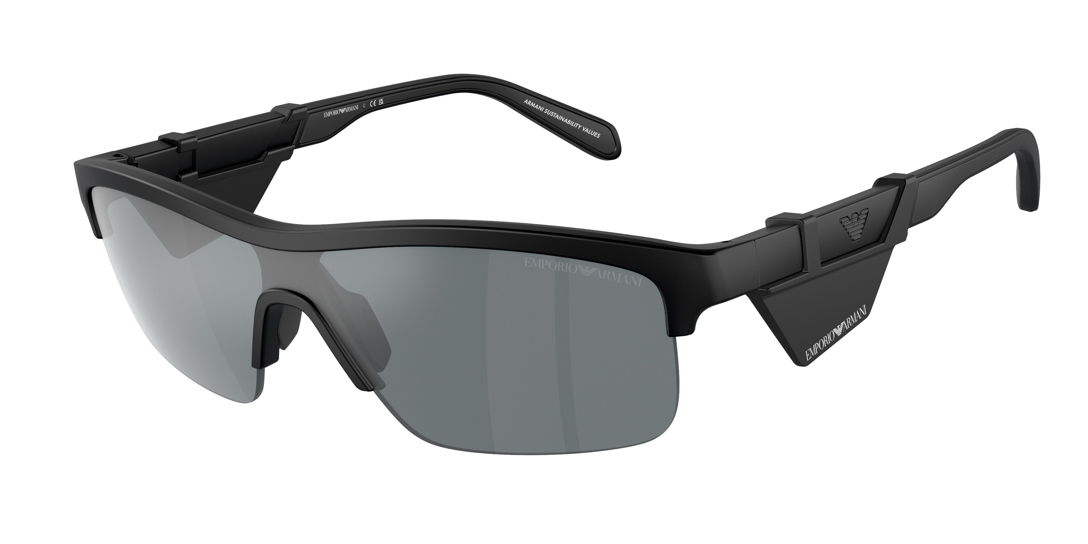 Emporio Armani EA4218 Irregular Sunglasses 50016G-Matte Black 35-145-135 - Color Map Black