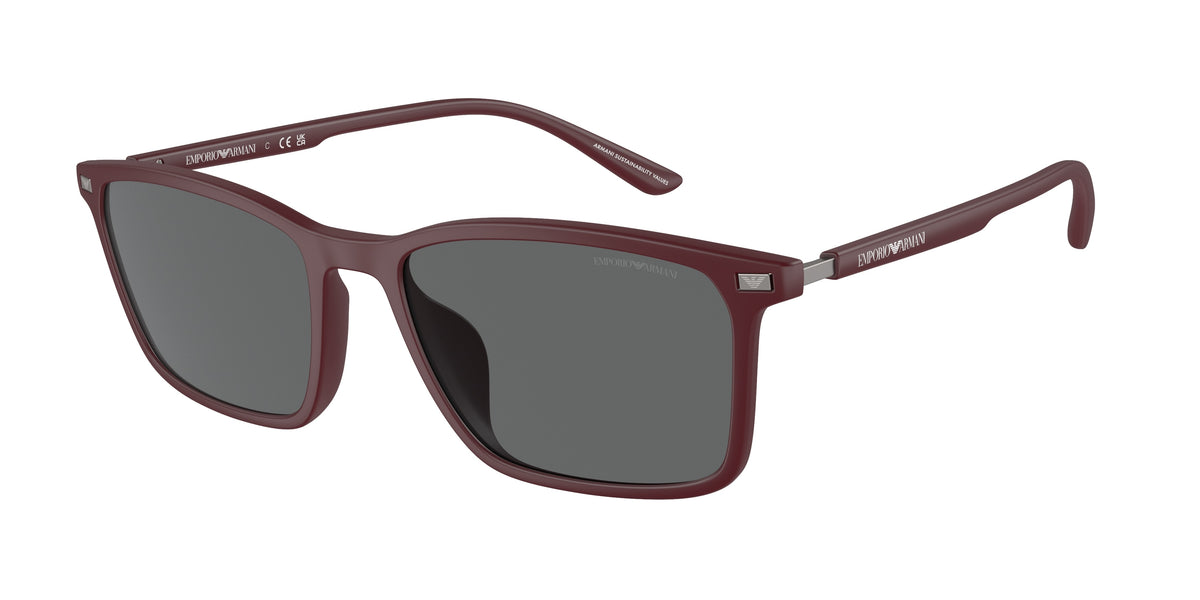 Emporio Armani EA4223U Rectangle Sunglasses 526187-Matte Bordeaux 56-145-18 - Color Map Red