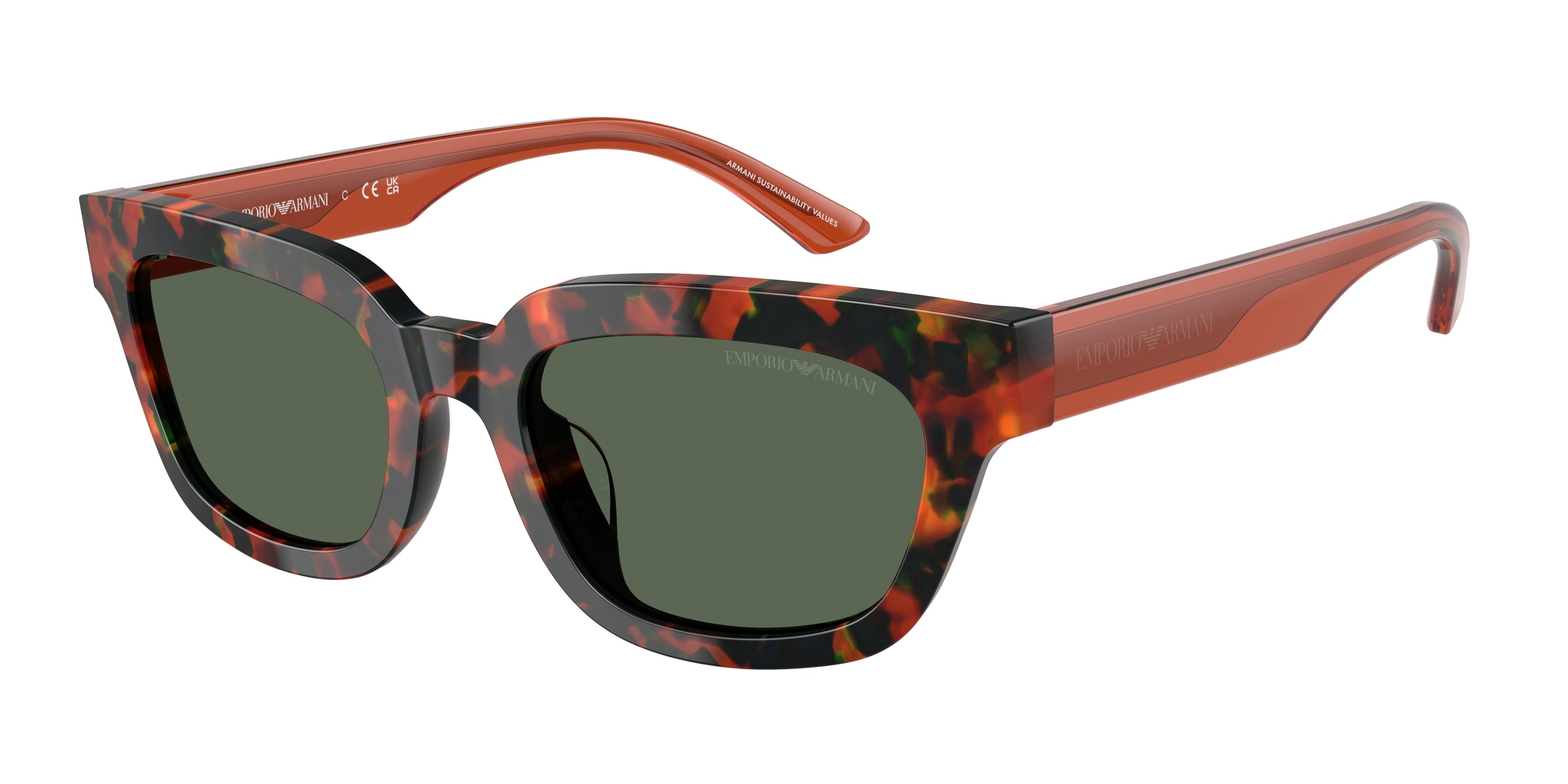 Emporio Armani EA4233U Irregular Sunglasses 618271-Havana Brown 53-140-20 - Color Map Tortoise