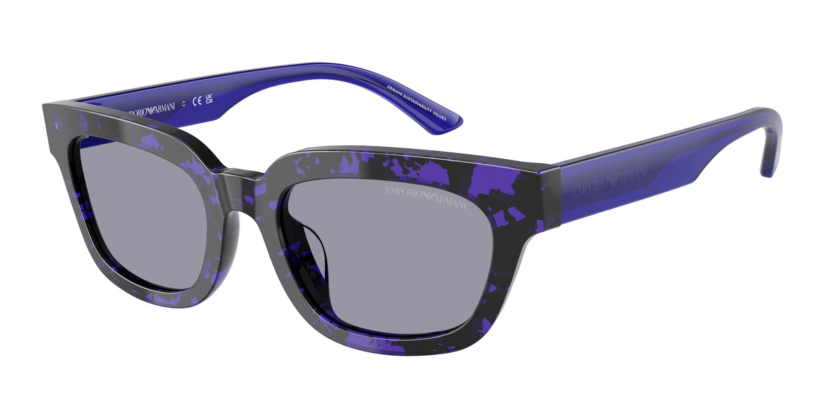 Emporio Armani EA4233U Irregular Sunglasses 618380-Havana Violet 53-140-20 - Color Map Violet
