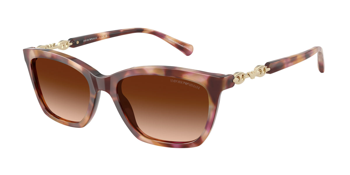 Emporio Armani EA4238 Cat Eye Sunglasses 619674-Shiny Havana Red 54-140-18 - Color Map Red