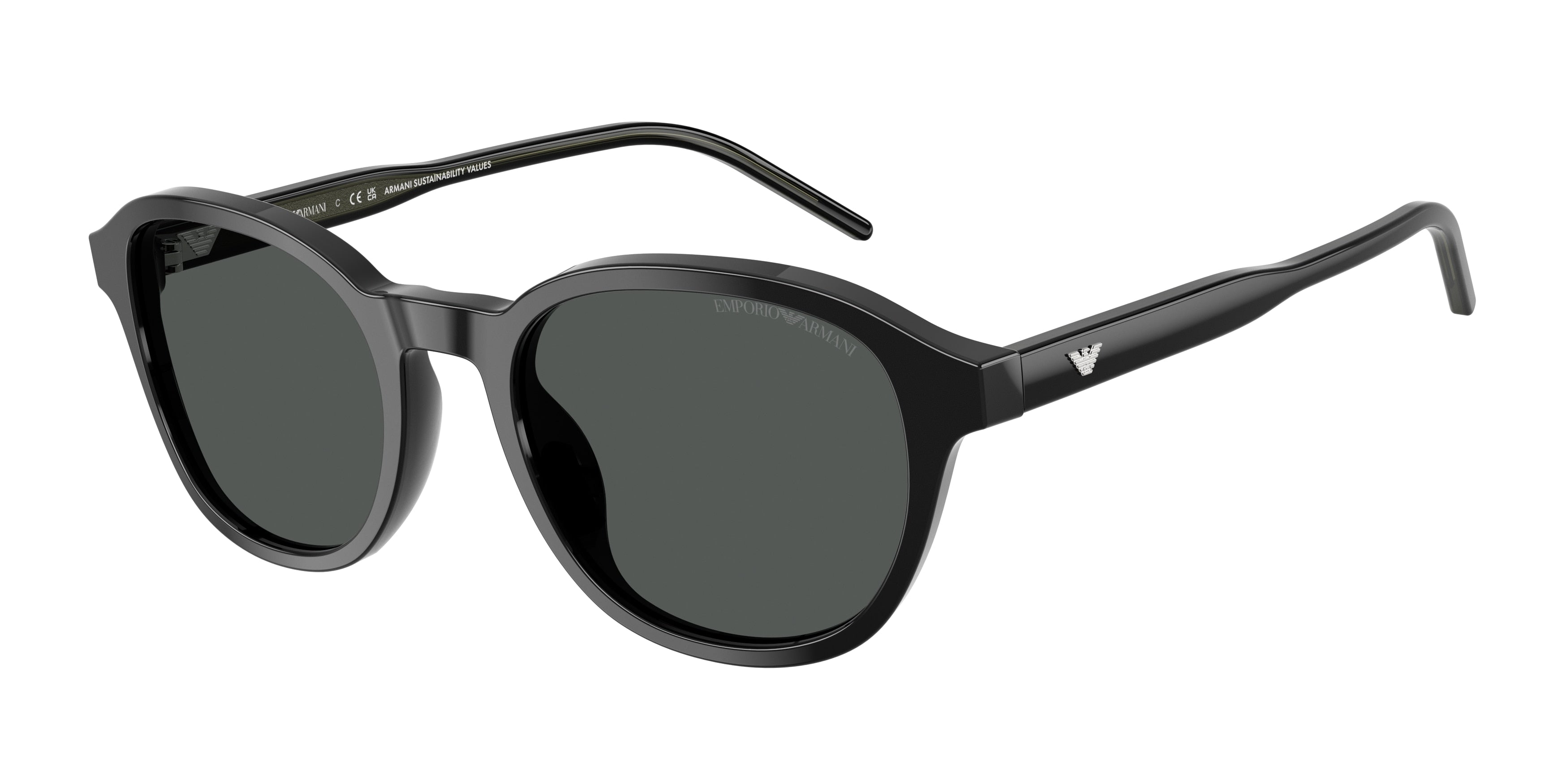 Emporio Armani EA4247U Phantos Sunglasses  501787-Shiny Black 51-145-20 - Color Map Black