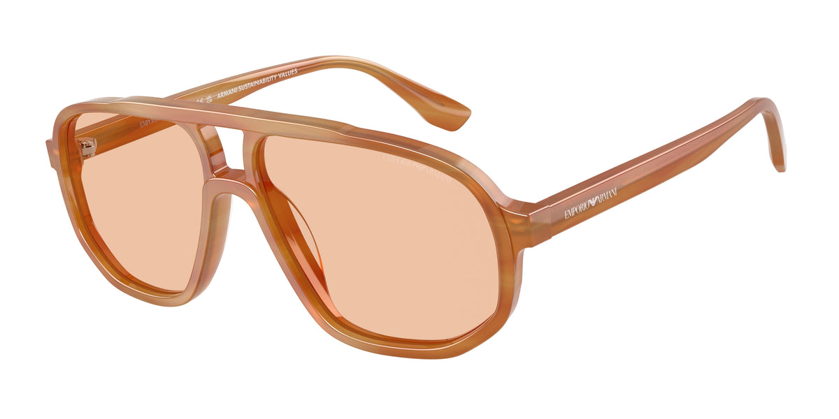 Emporio Armani EA4263U Pilot Sunglasses for Men — Free Shipping - 57-145-14 / 632873-Striped Light Brown