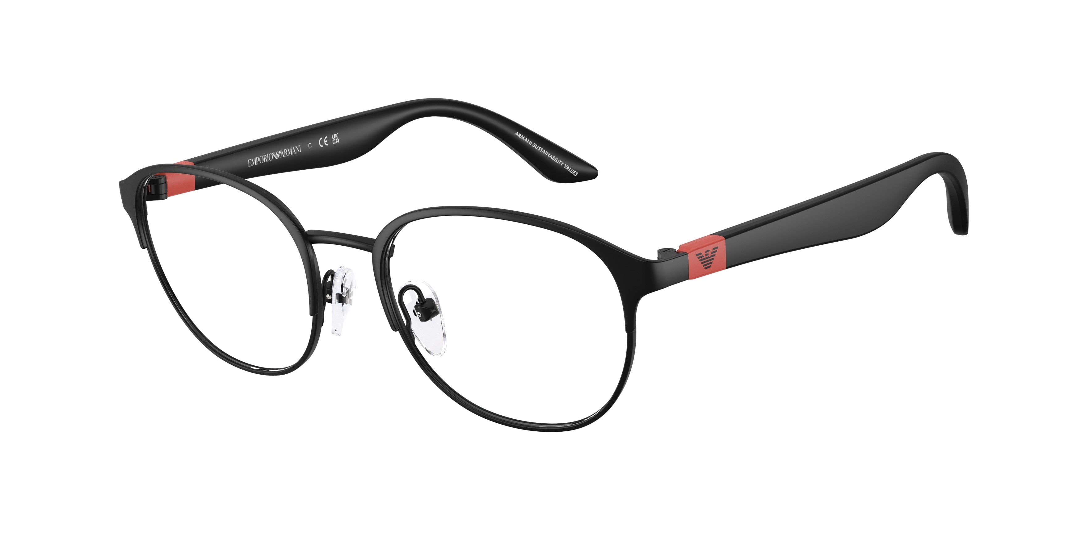 Emporio Armani Kids EK1002 Phantos Eyeglasses 3001-Matte Black 47-130-17 - Color Map Black