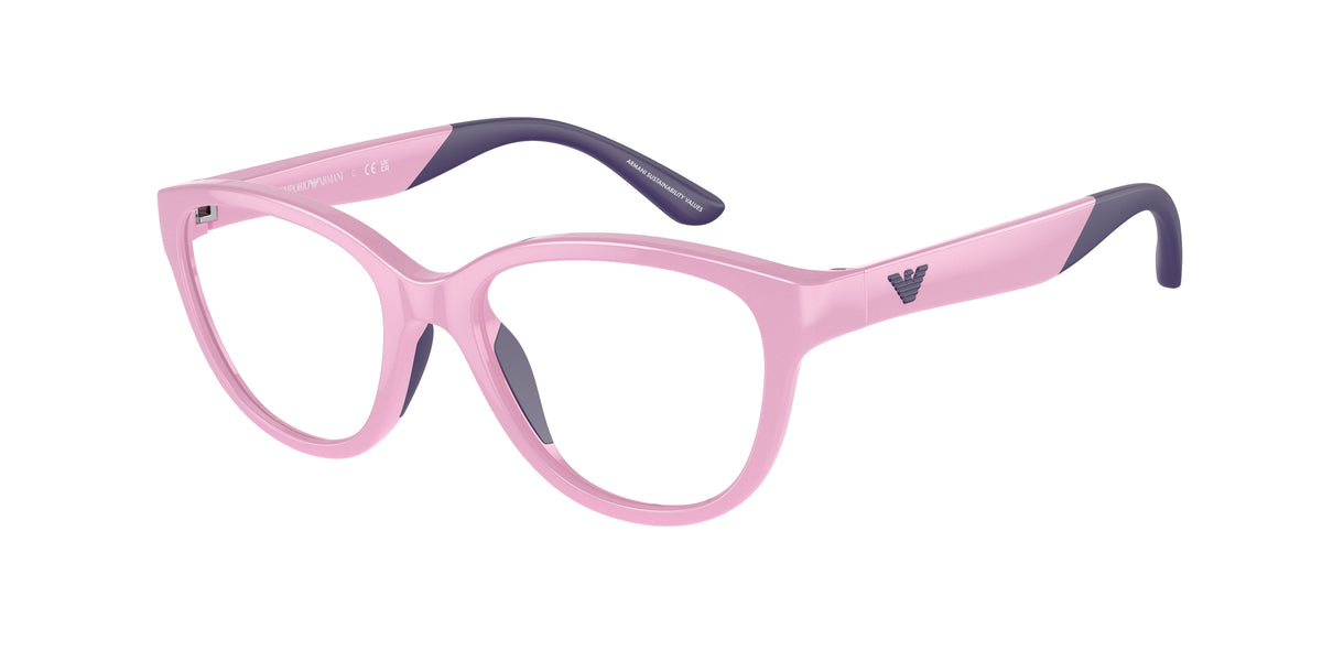 Emporio Armani Kids EK3002 Cat Eye Eyeglasses 6016-Shiny Lilac 47-125-16 - Color Map Violet