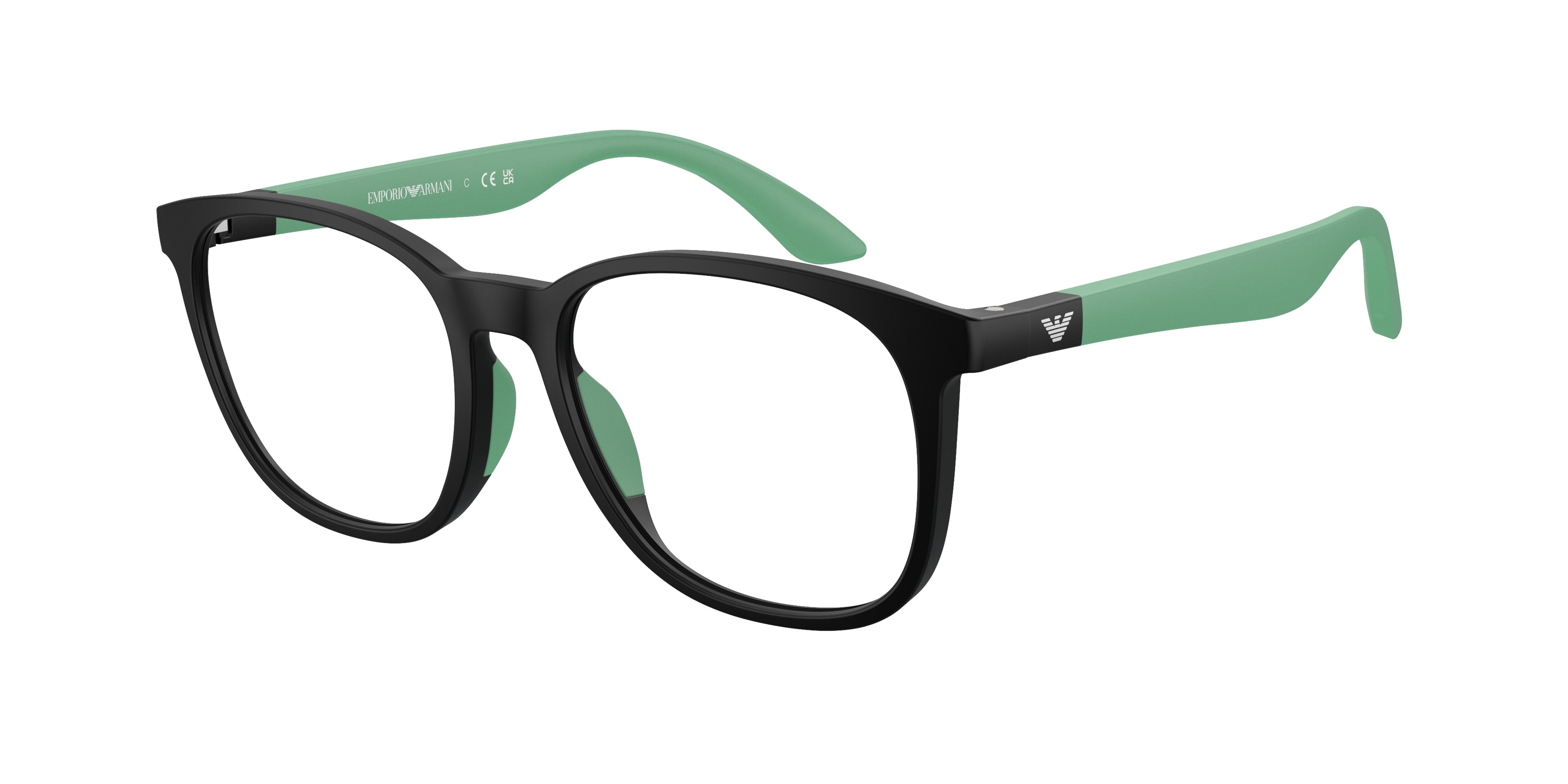 Emporio Armani Kids EK3004F Phantos Eyeglasses 5001-Matte Black 49-130-16 - Color Map Black