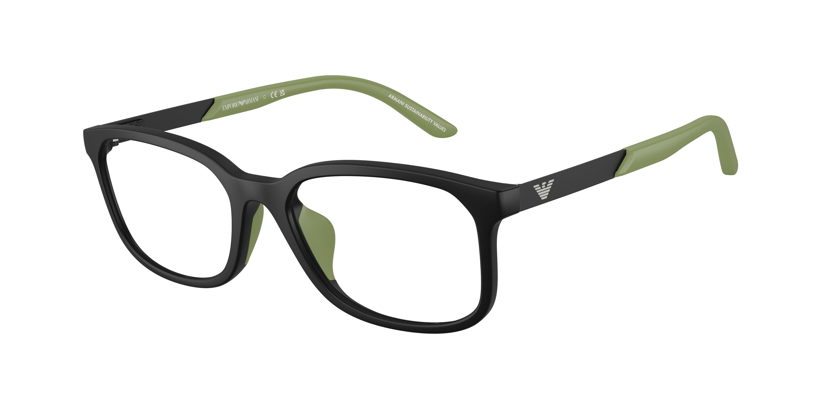 Emporio Armani Kids EK3008U Pillow Eyeglasses 5001-Matte Black 49-130-16 - Color Map Black