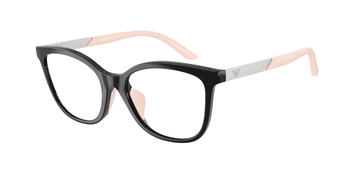 Emporio Armani Kids EK3011U Butterfly Eyeglasses 5017-Shiny Black 48-130-16 - Color Map Black