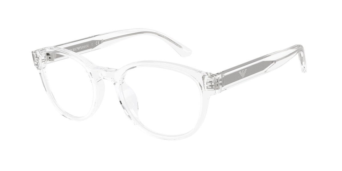 Emporio Armani Kids EK3012U Phantos Eyeglasses 6344-Shiny Crystal 49-130-19 - Color Map Transparent