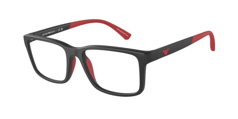 Emporio Armani Kids EK3203 Pillow Eyeglasses 5001-Matte Black 50-130-16 - Color Map Black