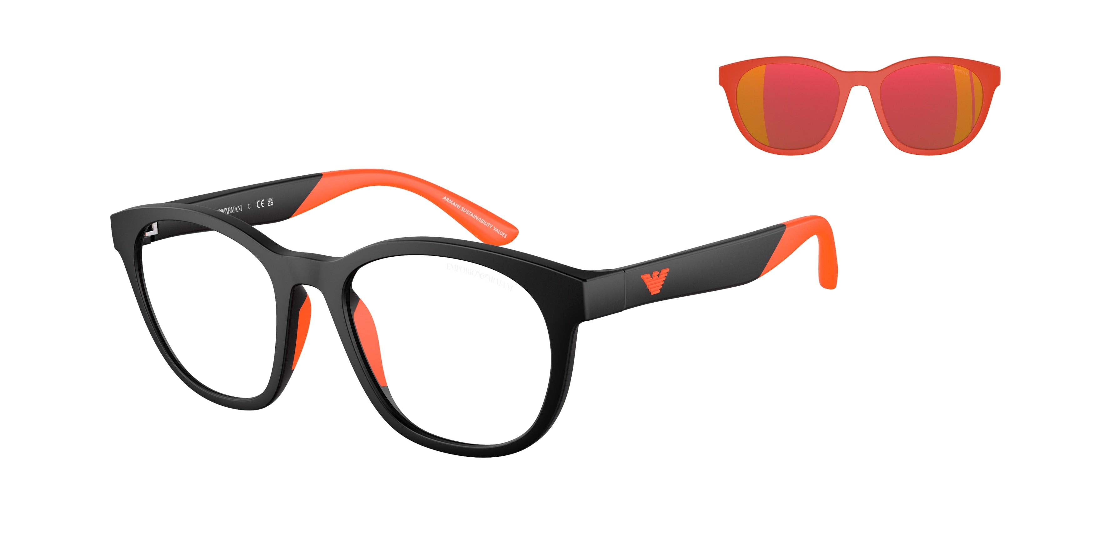 Emporio Armani Kids EK4001F Phantos Sunglasses 50011W-Matte Black 47-125-17 - Color Map Black
