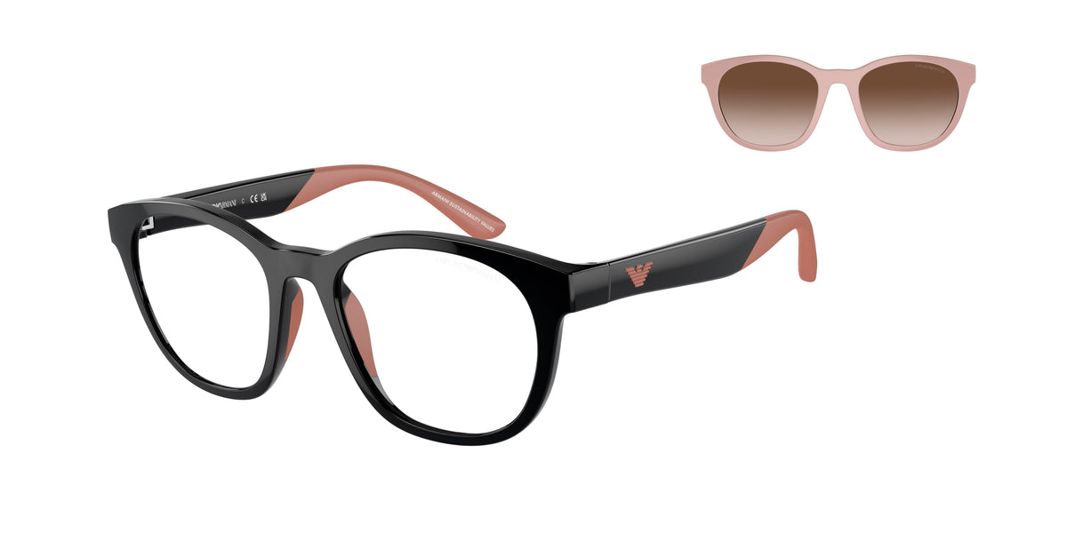 Emporio Armani Kids EK4001 Phantos Sunglasses 50171W-Shiny Black 47-125-17 - Color Map Black