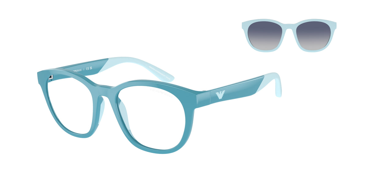 Emporio Armani Kids EK4001 Phantos Sunglasses 60151W-Shiny Torquese 47-125-17 - Color Map Blue