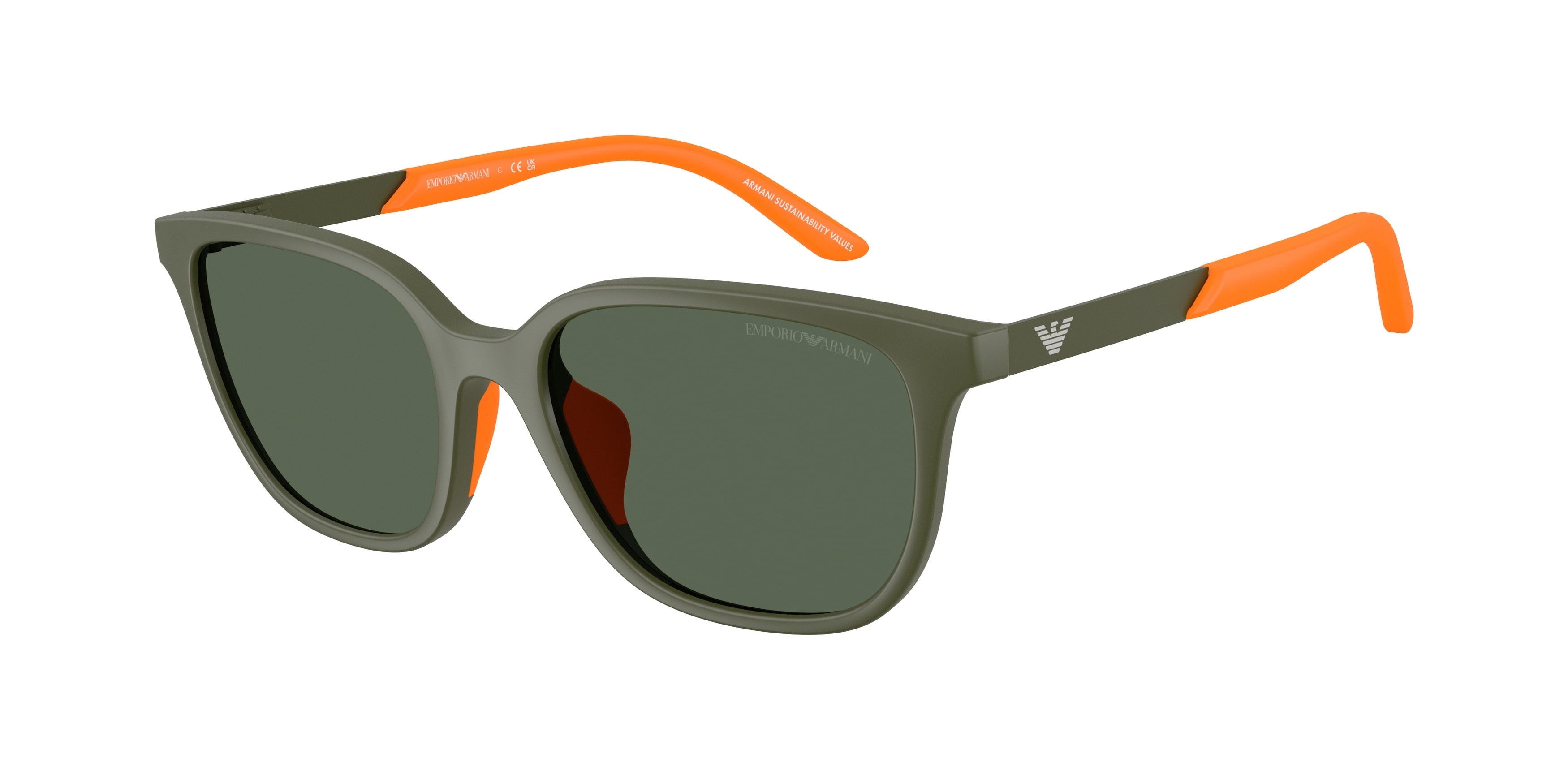 Emporio Armani Kids EK4006U Pillow Sunglasses 618971-Matte Green 49-130-16 - Color Map Green