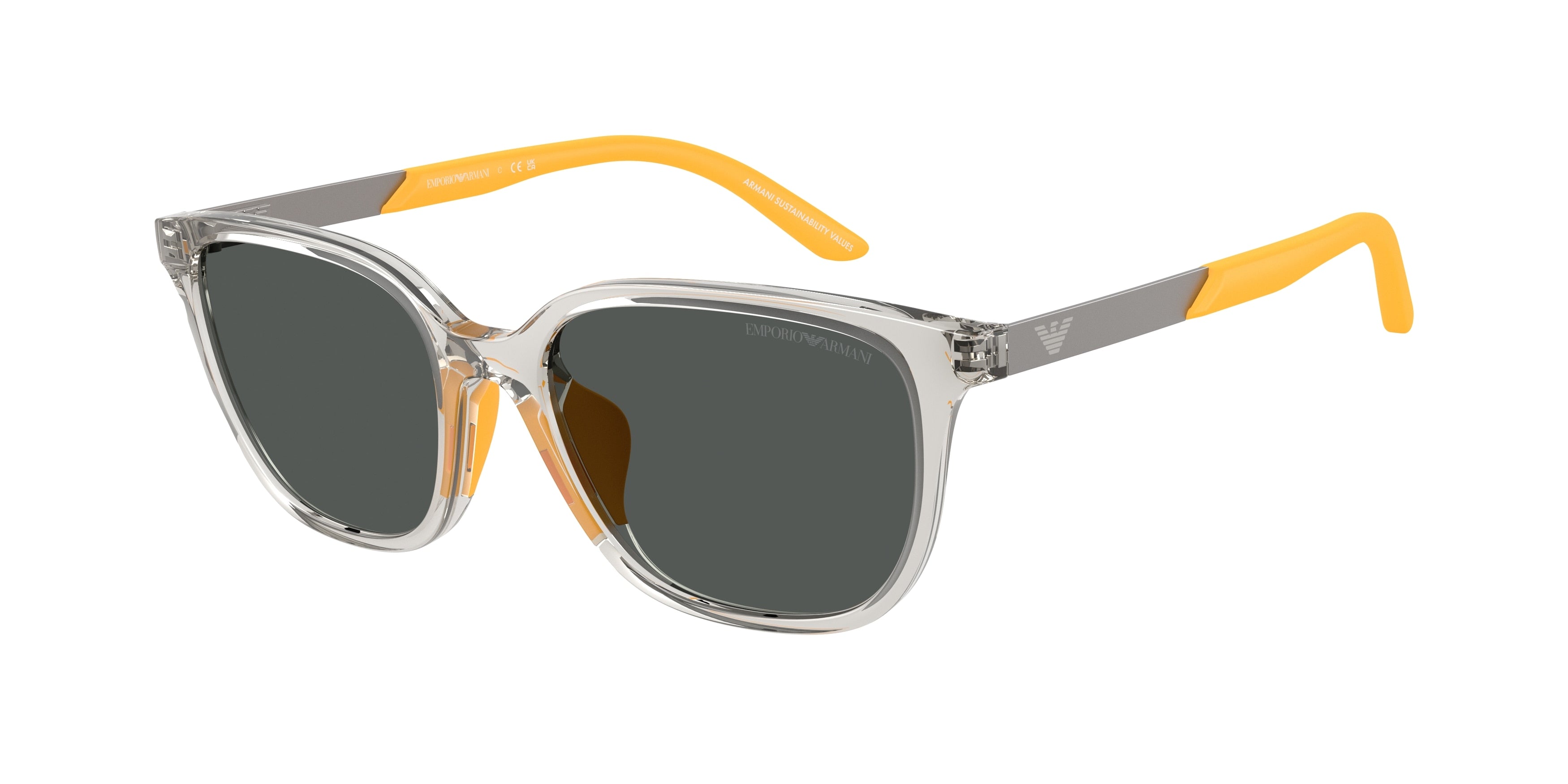 Emporio Armani Kids EK4006U Pillow Sunglasses 627987-Transparent Grey 49-130-16 - Color Map Grey
