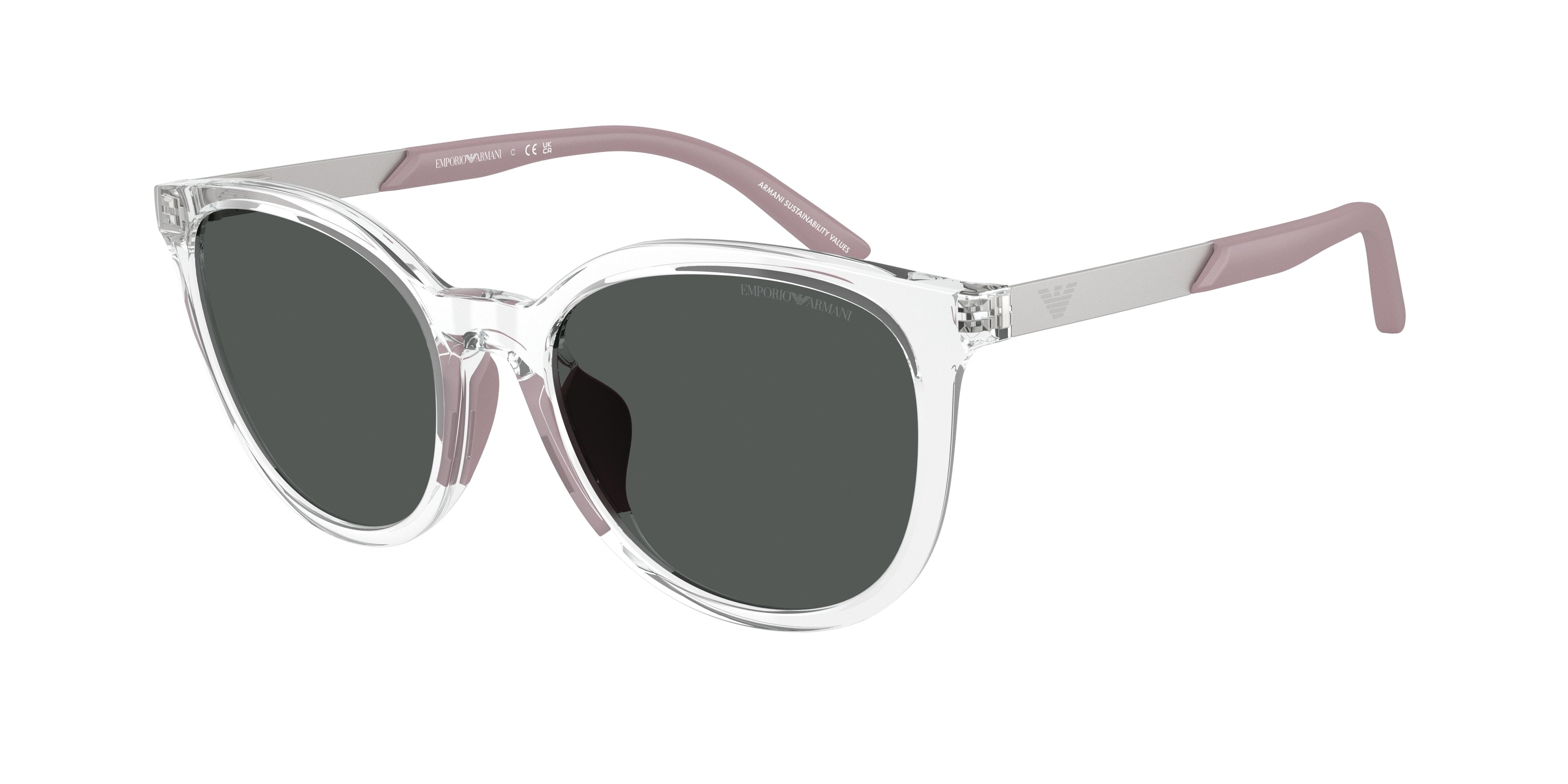 Emporio Armani Kids EK4007U Cat Eye Sunglasses 589387-Shiny Crystal 49-130-17 - Color Map Transparent