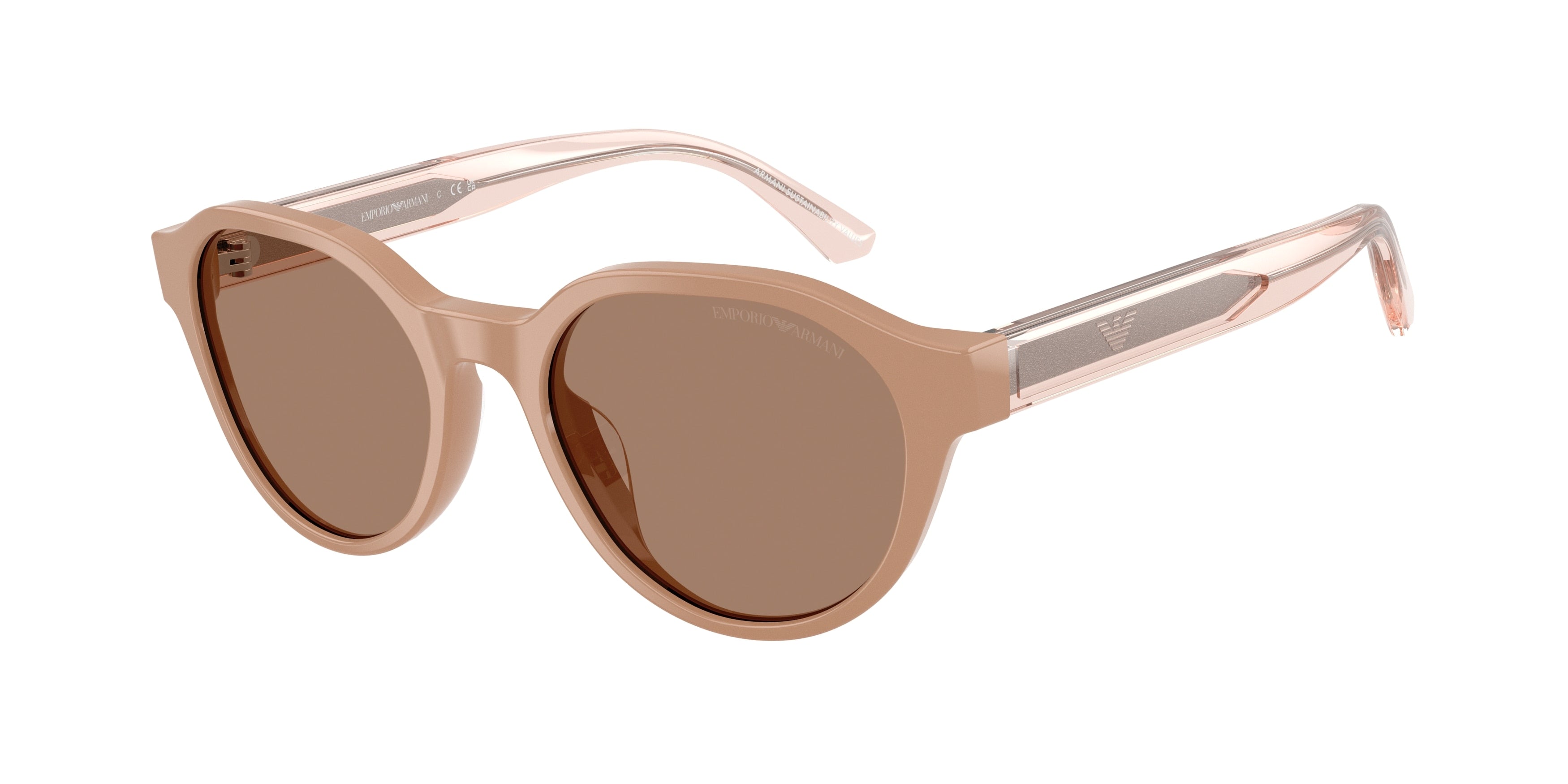 Emporio Armani Kids EK4008U Phantos Sunglasses 638473-Shiny Opal Tundra 48-130-17 - Color Map Brown