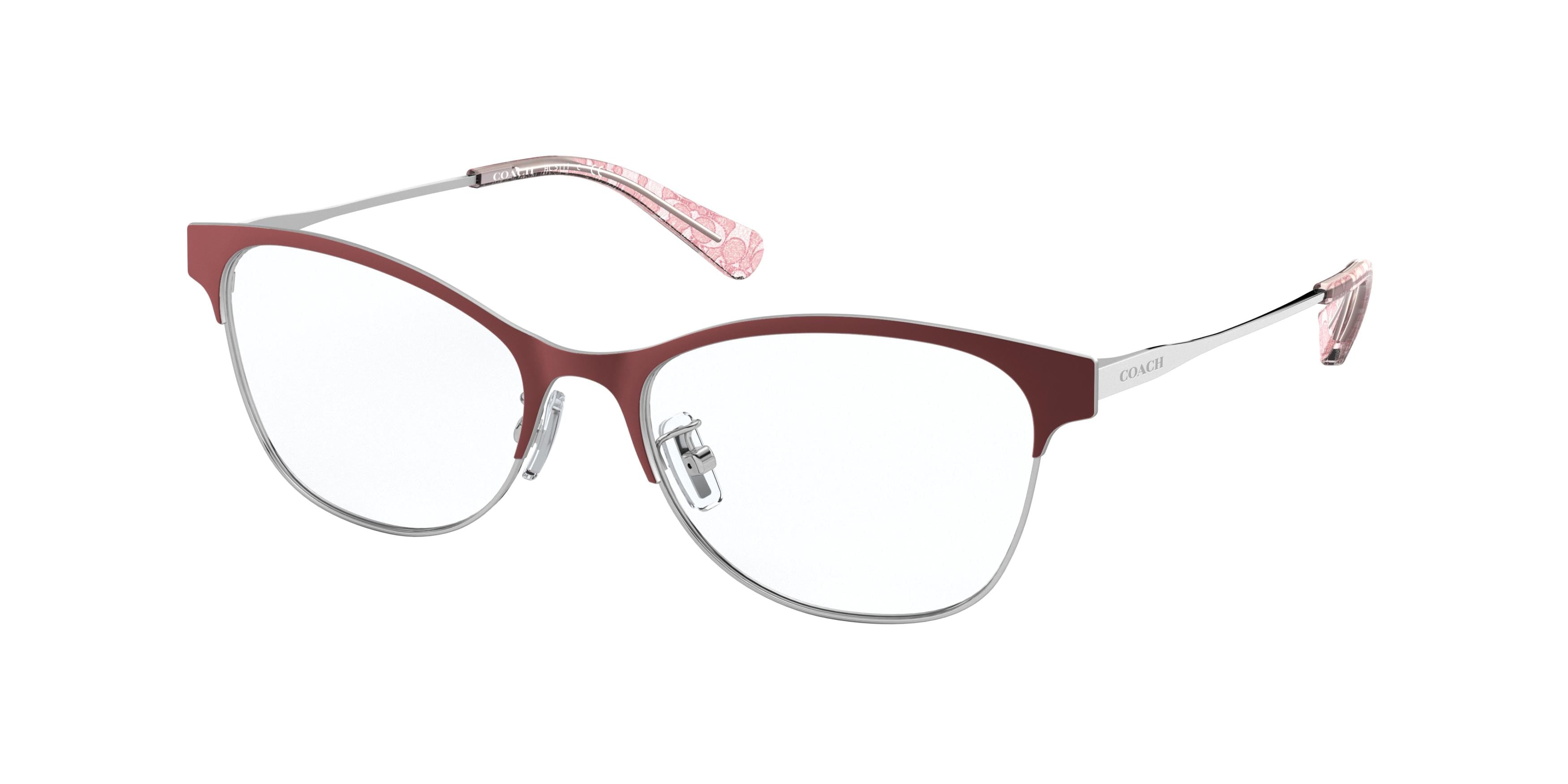 Coach HC5111 Cat Eye Eyeglasses 9348-Burgundy / Silver 53-140-17 - Color Map Red