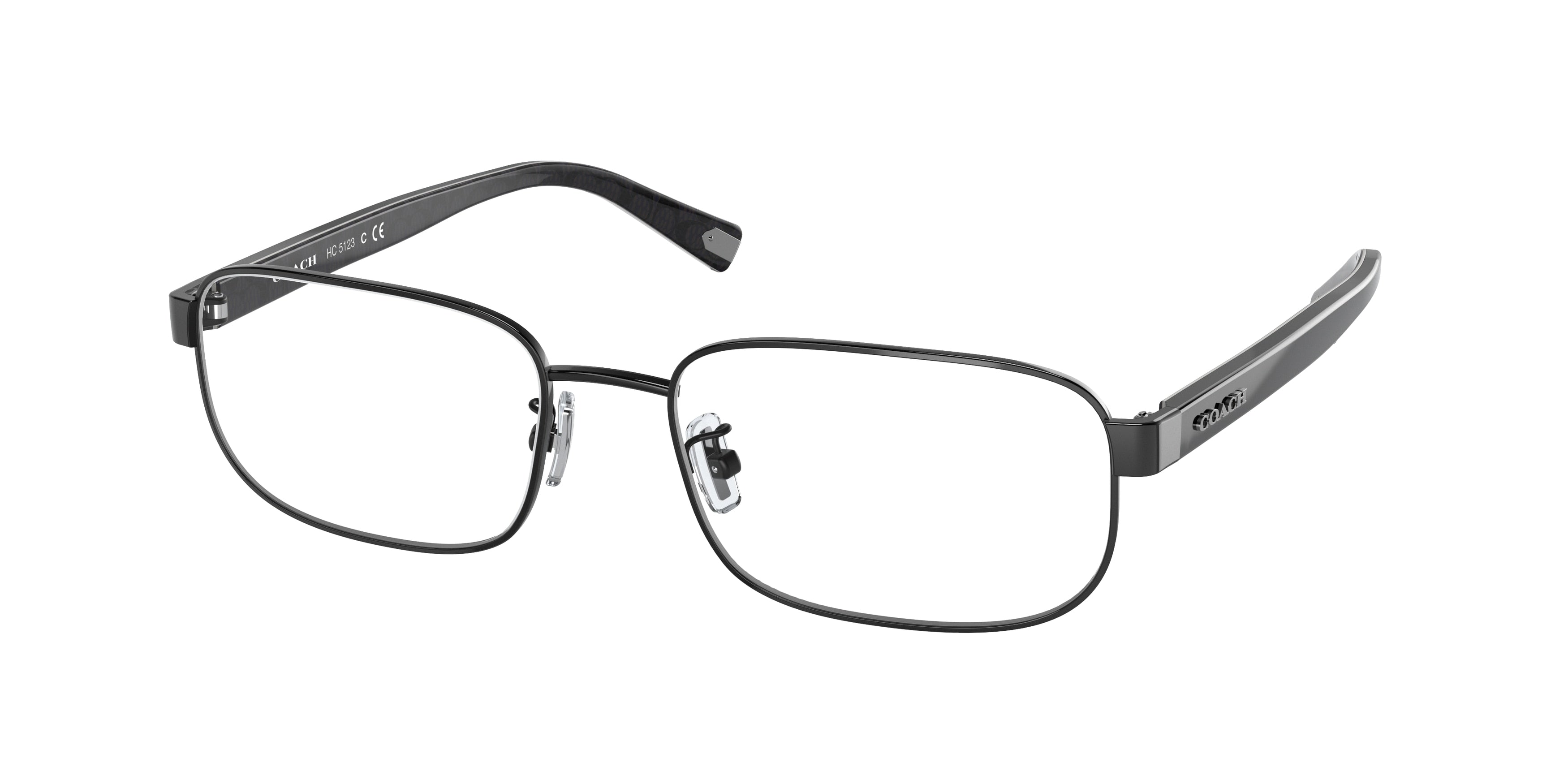 Coach C2107 HC5123 Rectangle Eyeglasses 9374-Black 57-145-18 - Color Map Black