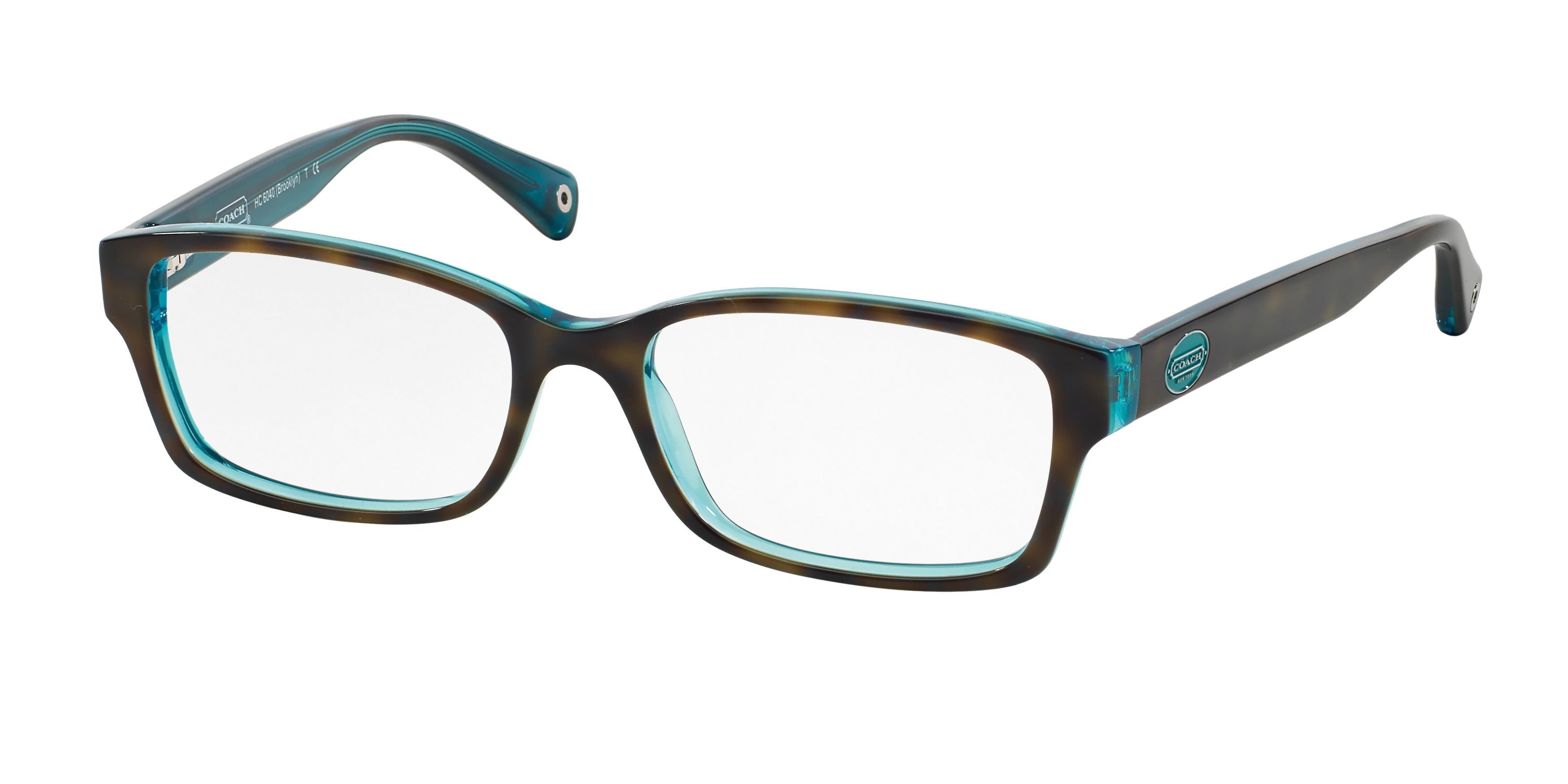 Coach BROOKLYN HC6040 Rectangle Eyeglasses 5116-Dark Tortoise 52-135-16 - Color Map Tortoise
