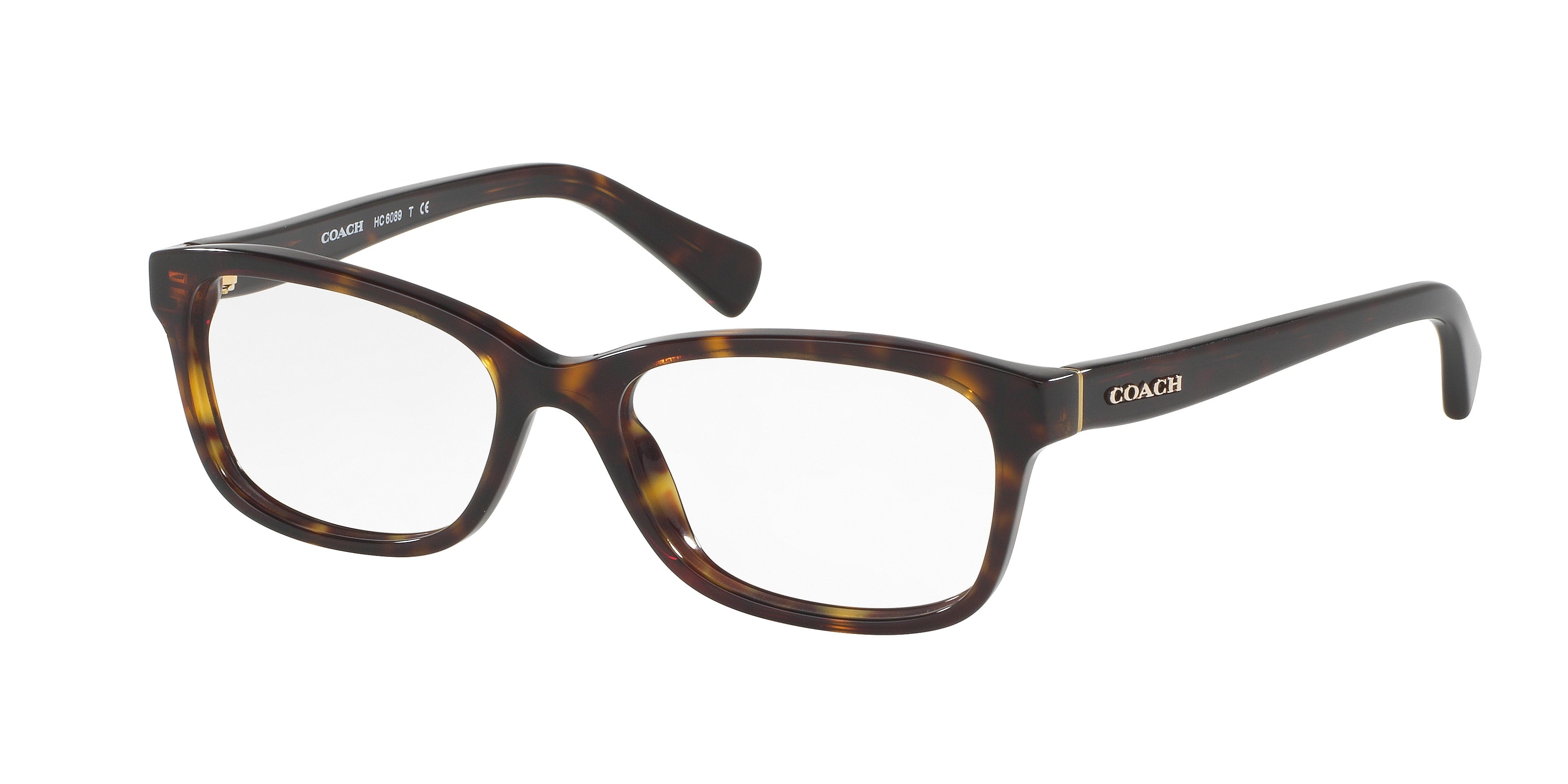 Coach HC6089 Rectangle Eyeglasses  5120-Dark Tortoise 53-135-16 - Color Map Tortoise
