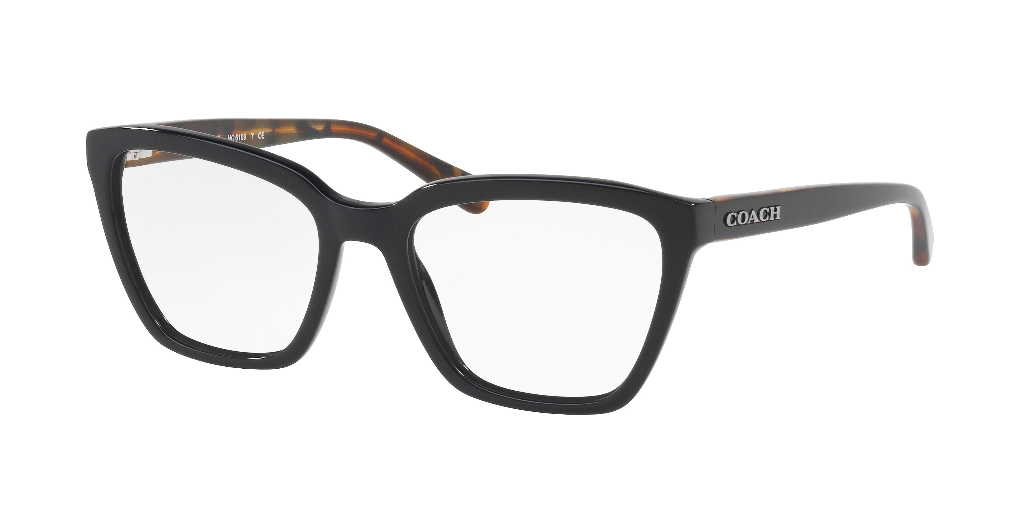 Coach HC6109 Square Eyeglasses  5487-Black 52-135-18 - Color Map Black