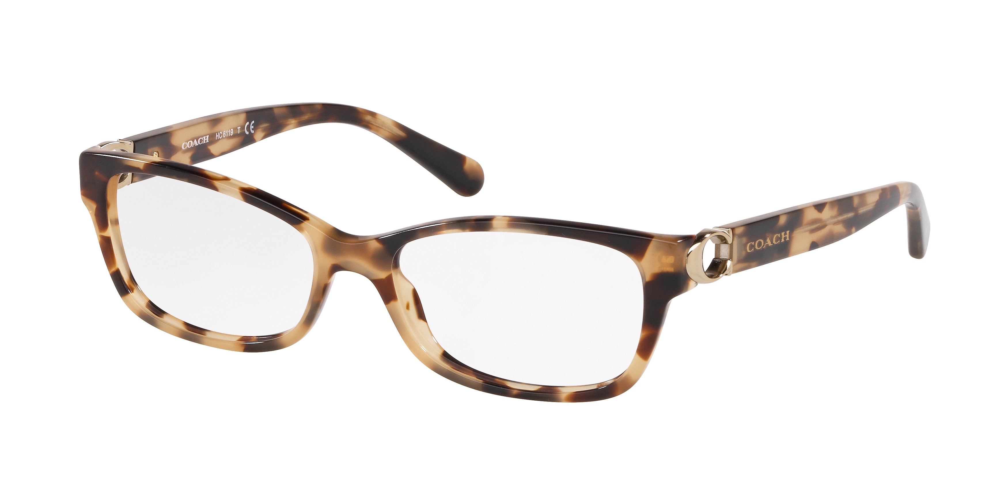 Coach HC6119 Rectangle Eyeglasses  5576-Brown Tortoise 53-140-16 - Color Map Tortoise