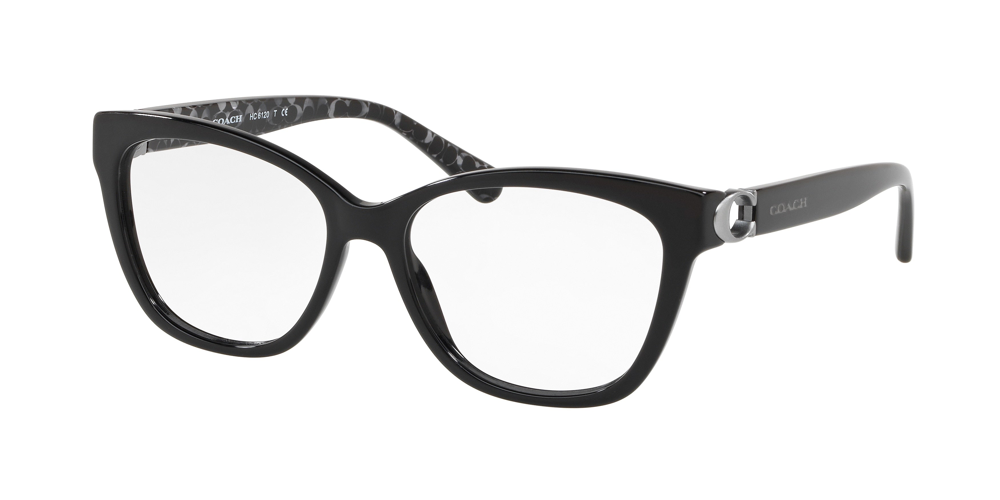 Coach HC6120 Square Eyeglasses  5510-Black 54-140-16 - Color Map Black
