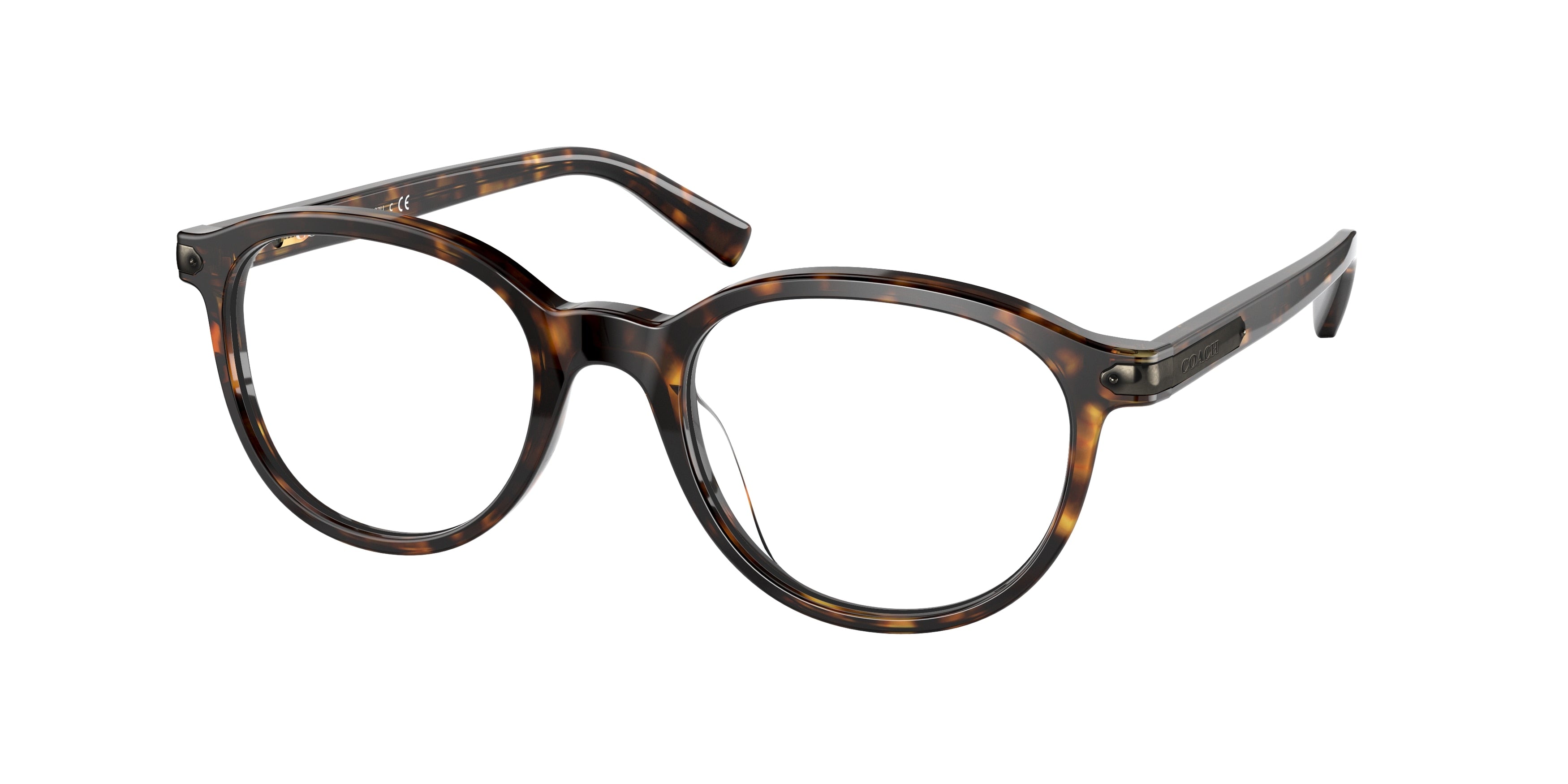 Coach C2103 HC6167U Round Eyeglasses 5120-Dark Tortoise 51-145-20 - Color Map Tortoise