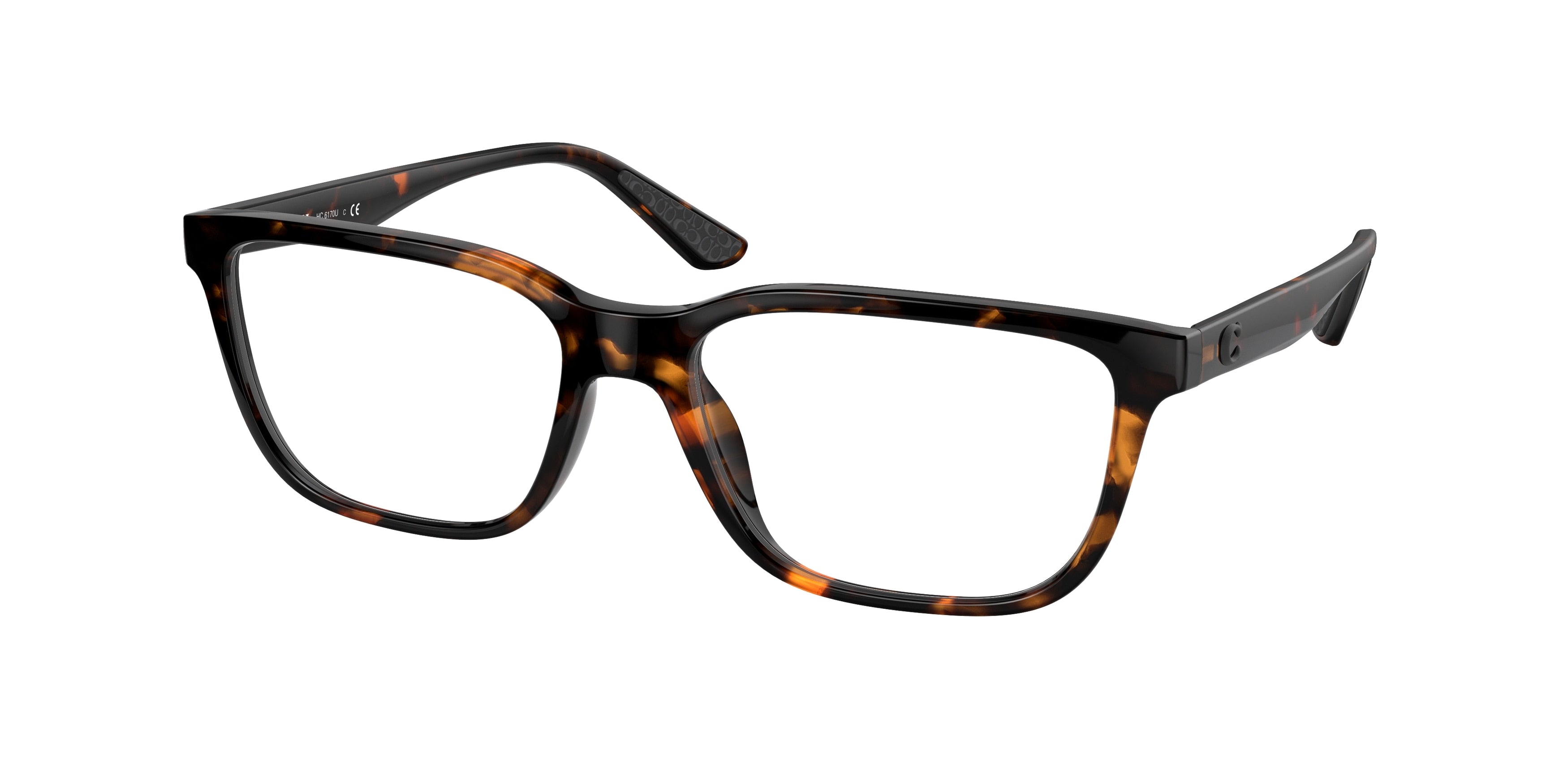 Coach C2108 HC6170U Rectangle Eyeglasses 5120-Dark Tortoise 56-140-17 - Color Map Tortoise