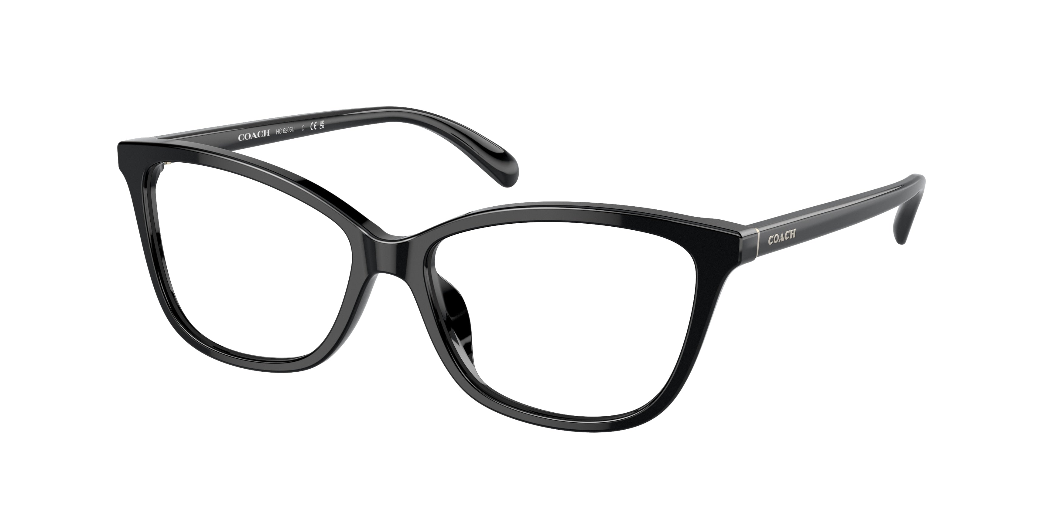Coach HC6206U Cat Eye Eyeglasses  5002-Black 54-140-15 - Color Map Black