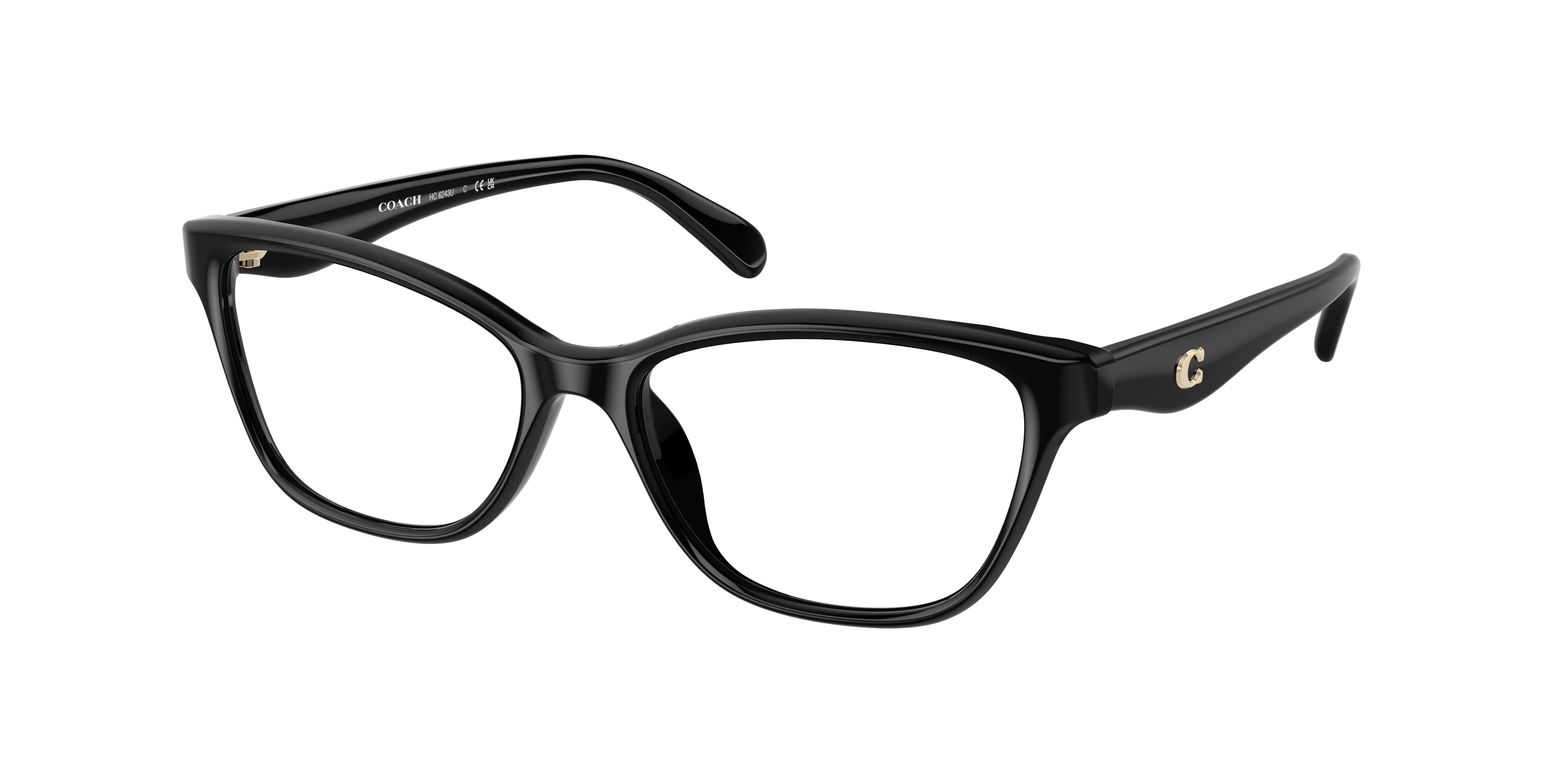 Coach HC6243U Pillow Eyeglasses  5002-Black 53-140-16 - Color Map Black