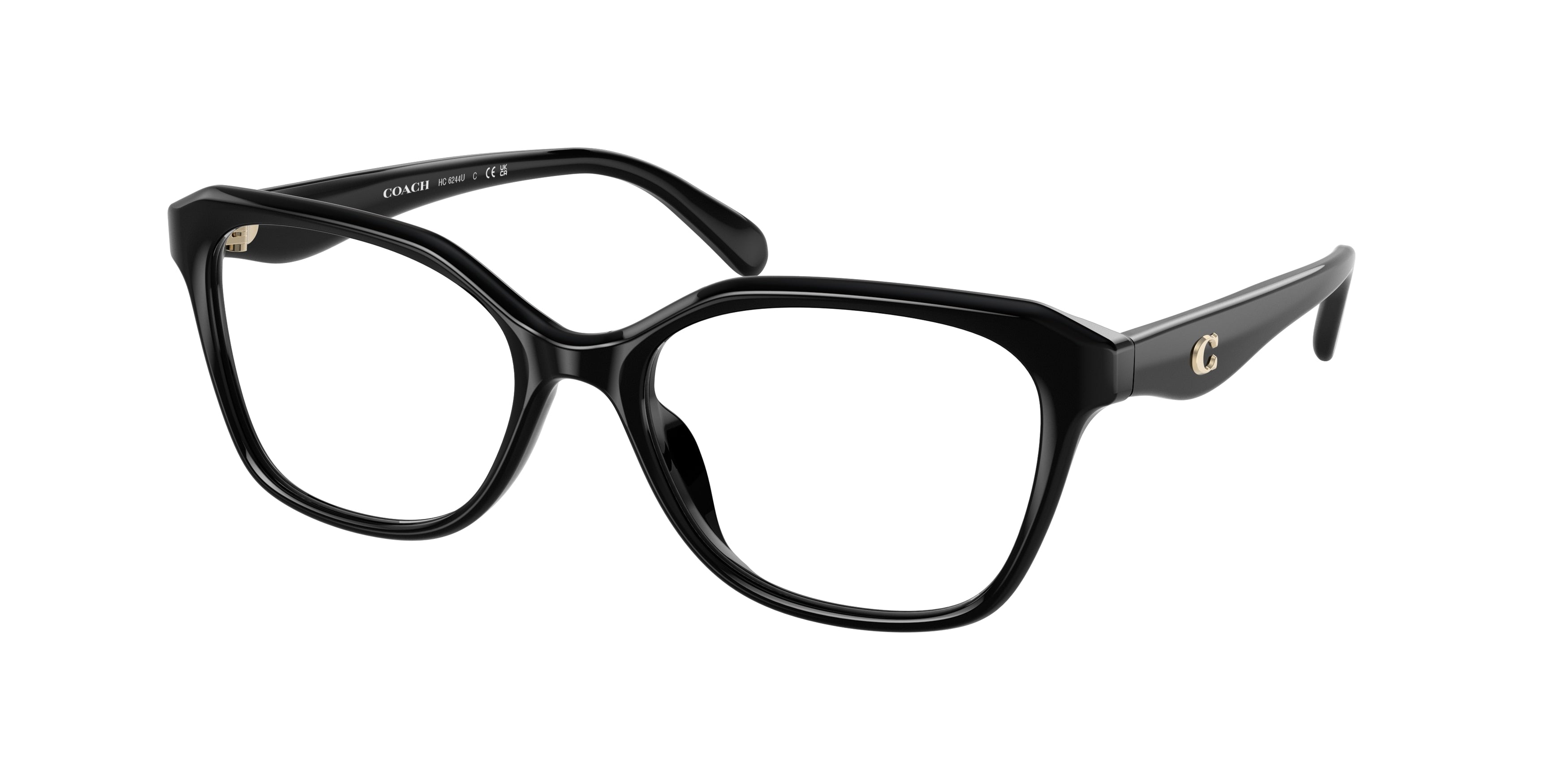 Coach CY043 HC6244U Pillow Eyeglasses  5002-Black 54-140-18 - Color Map Black