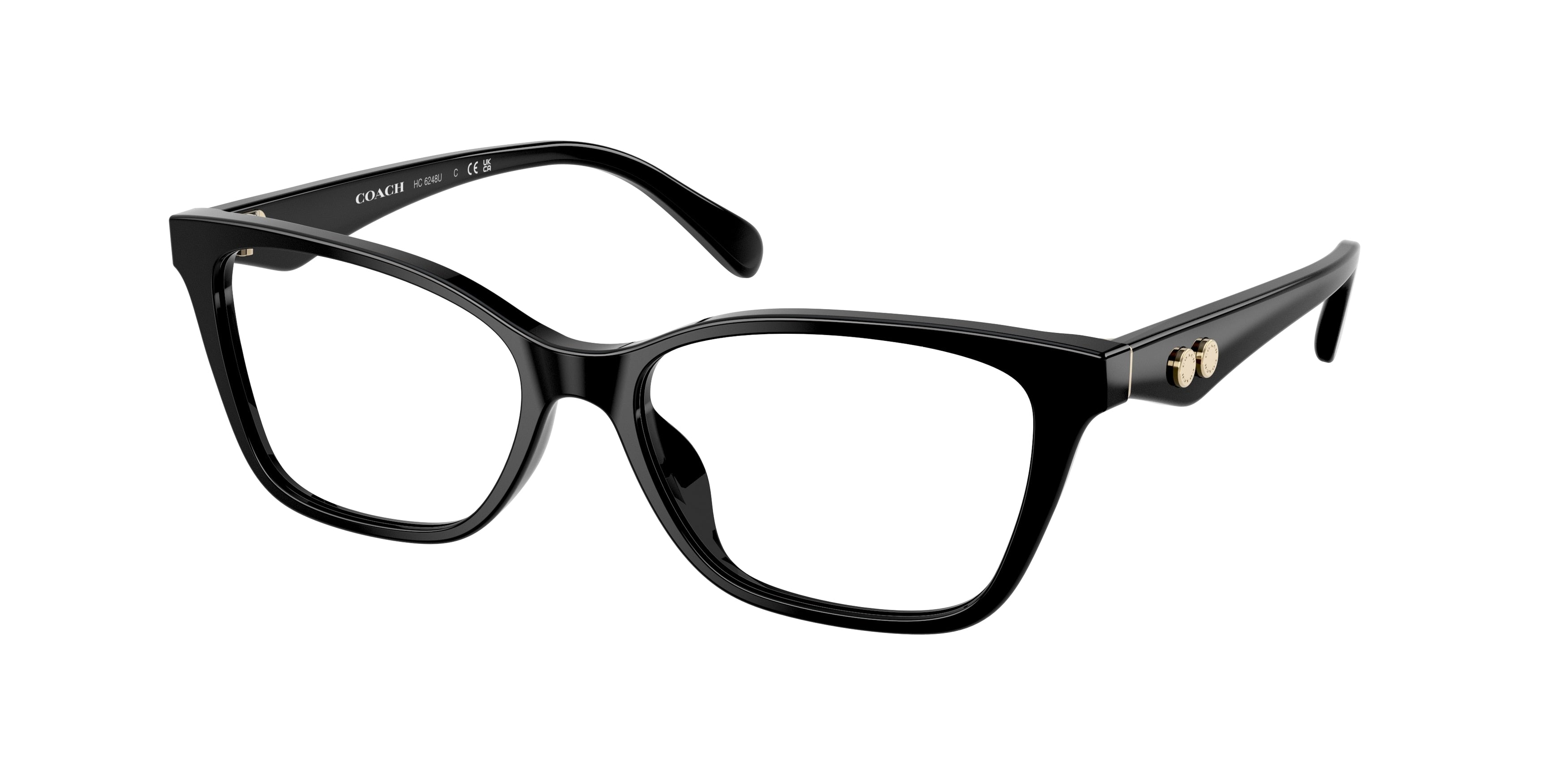 Coach HC6248U Cat Eye Eyeglasses  5002-Black 54-140-16 - Color Map Black