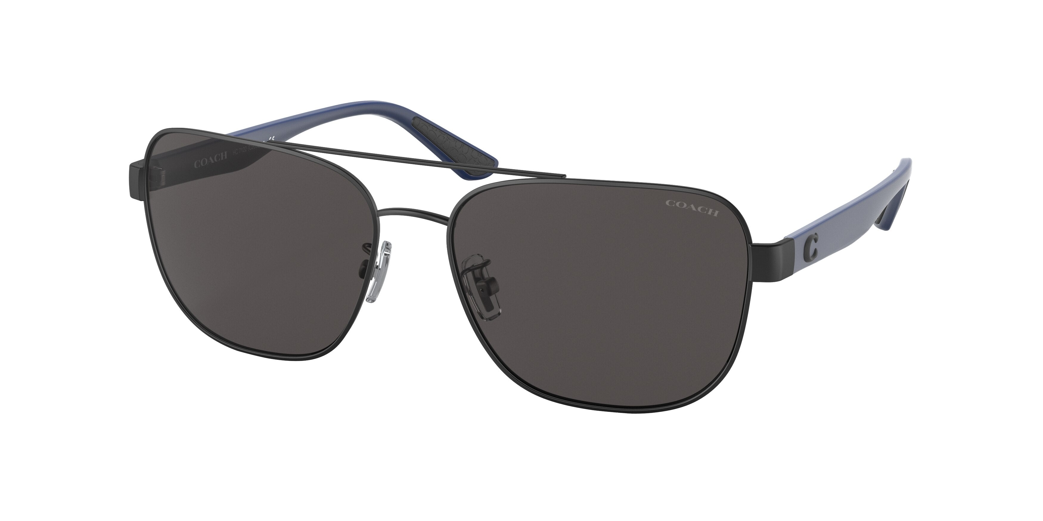 Coach C2099 HC7122 Pillow Sunglasses 938187-Matte Gunmetal 58-140-16 - Color Map Grey