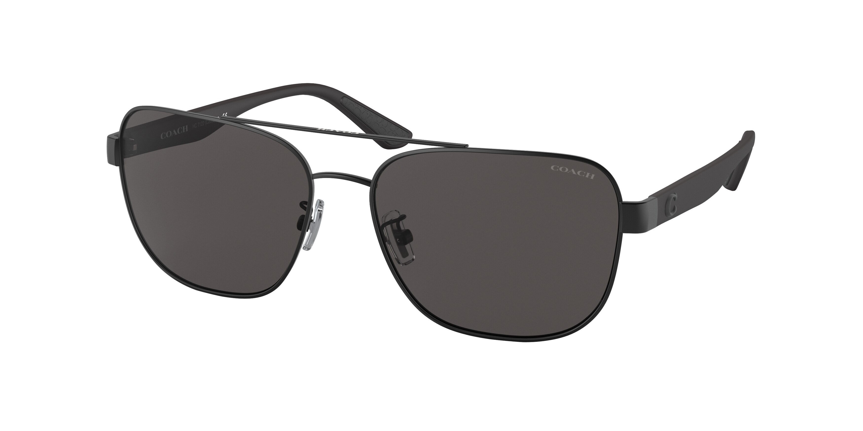 Coach C2099 HC7122 Pillow Sunglasses 939087-Satin Black 58-140-16 - Color Map Black