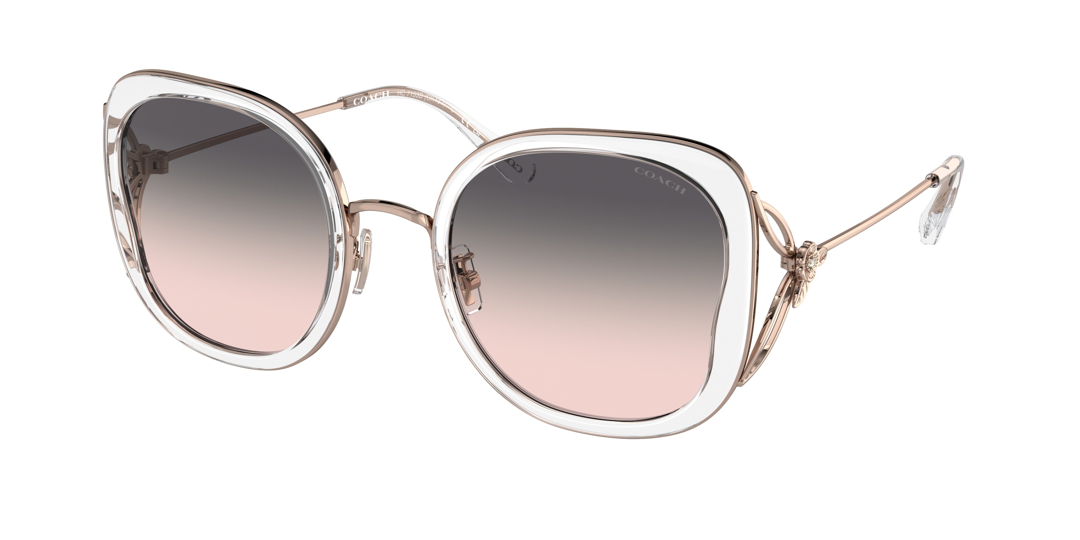 Coach CK483 HC7153B Butterfly Sunglasses  5111U8-Transparent Clear 54-140-24 - Color Map Transparent
