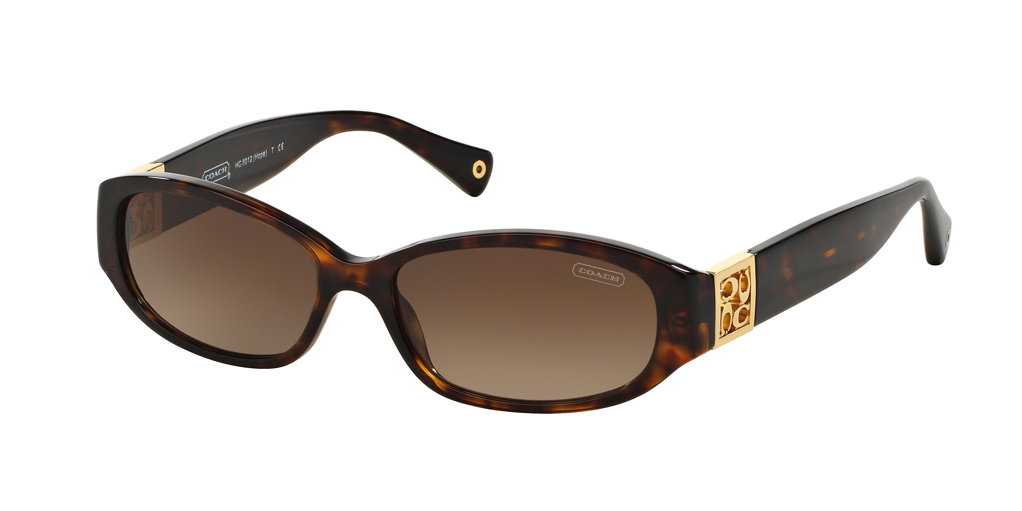Coach HOPE HC8012 Oval Sunglasses  500113-Tortoise 53-140-15 - Color Map Tortoise