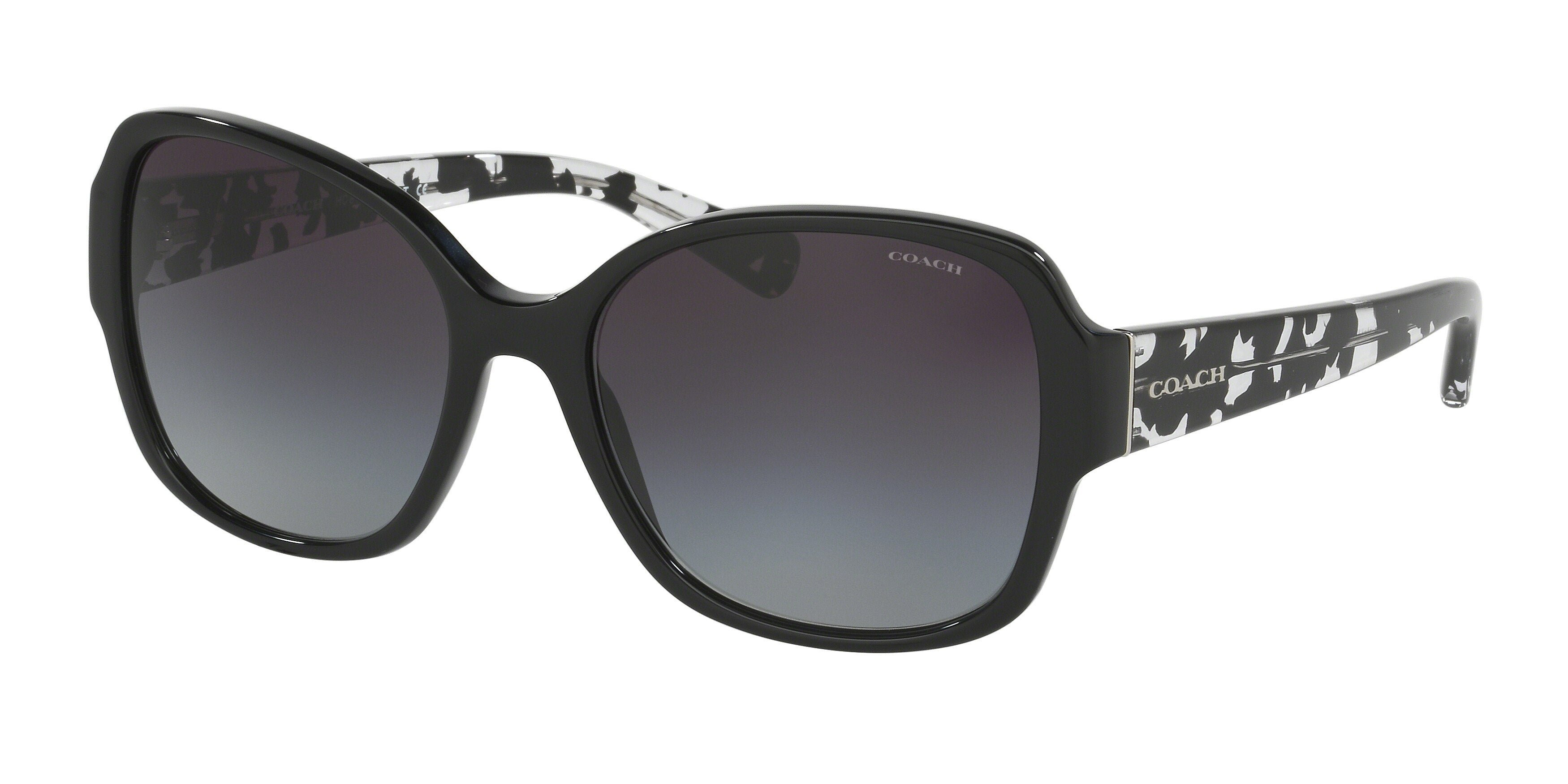 Coach L154 HC8166 Butterfly Sunglasses  534811-Black 58-135-18 - Color Map Black
