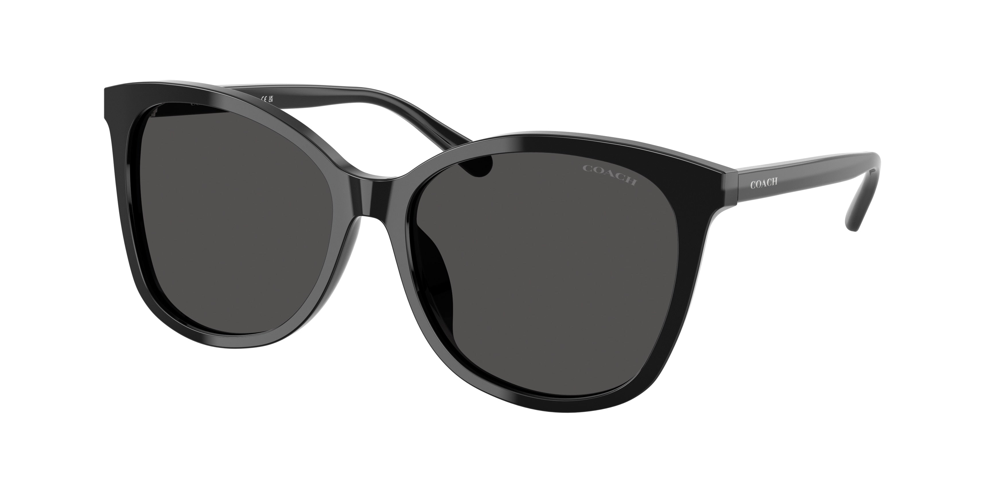 Coach L1101 HC8271U Square Sunglasses 500287-Black 57-140-16 - Color Map Black