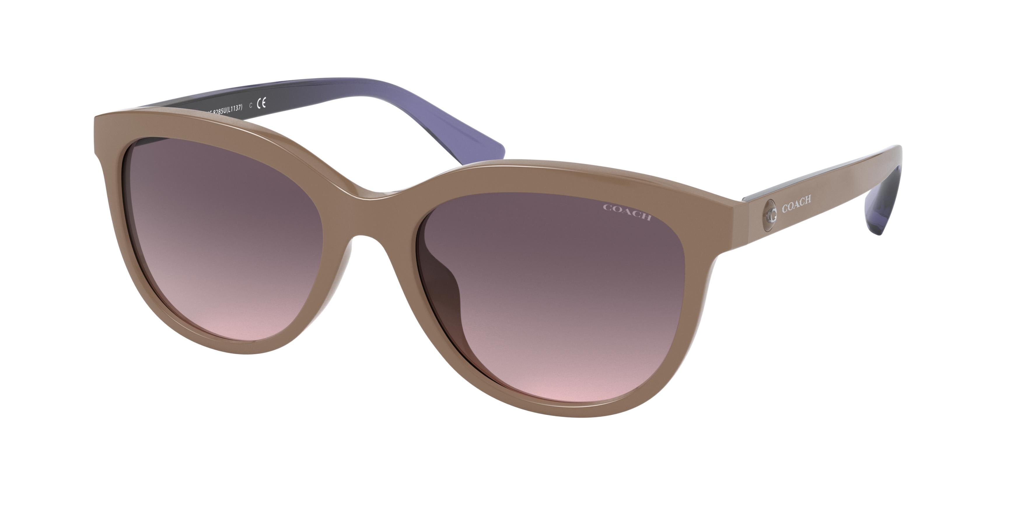 Coach L1137 HC8285U Rectangle Sunglasses  558946-Taupe 56-145-19 - Color Map Brown