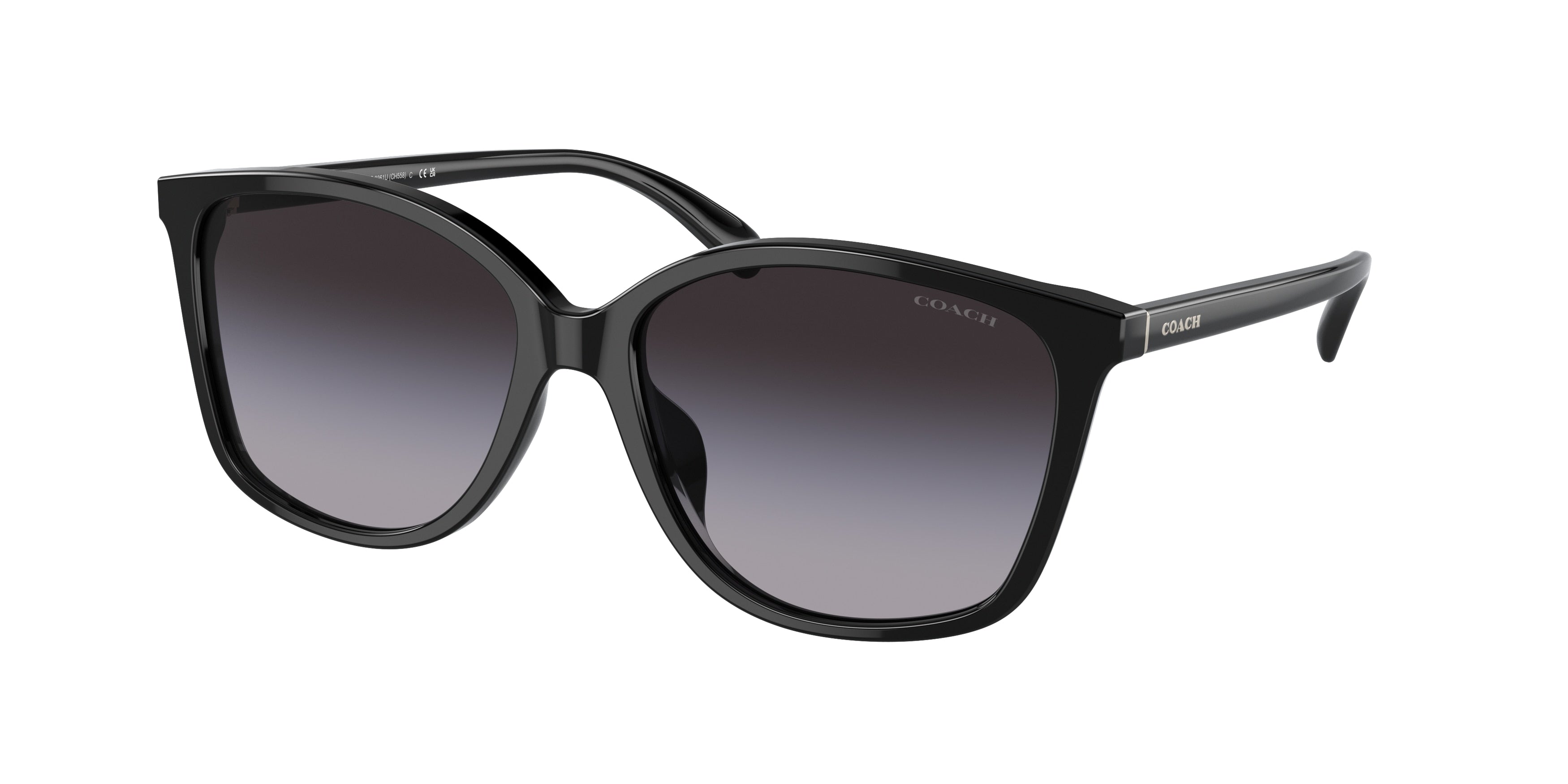 Coach CH558 HC8361U Square Sunglasses 50028G-Black 57-140-16 - Color Map Black