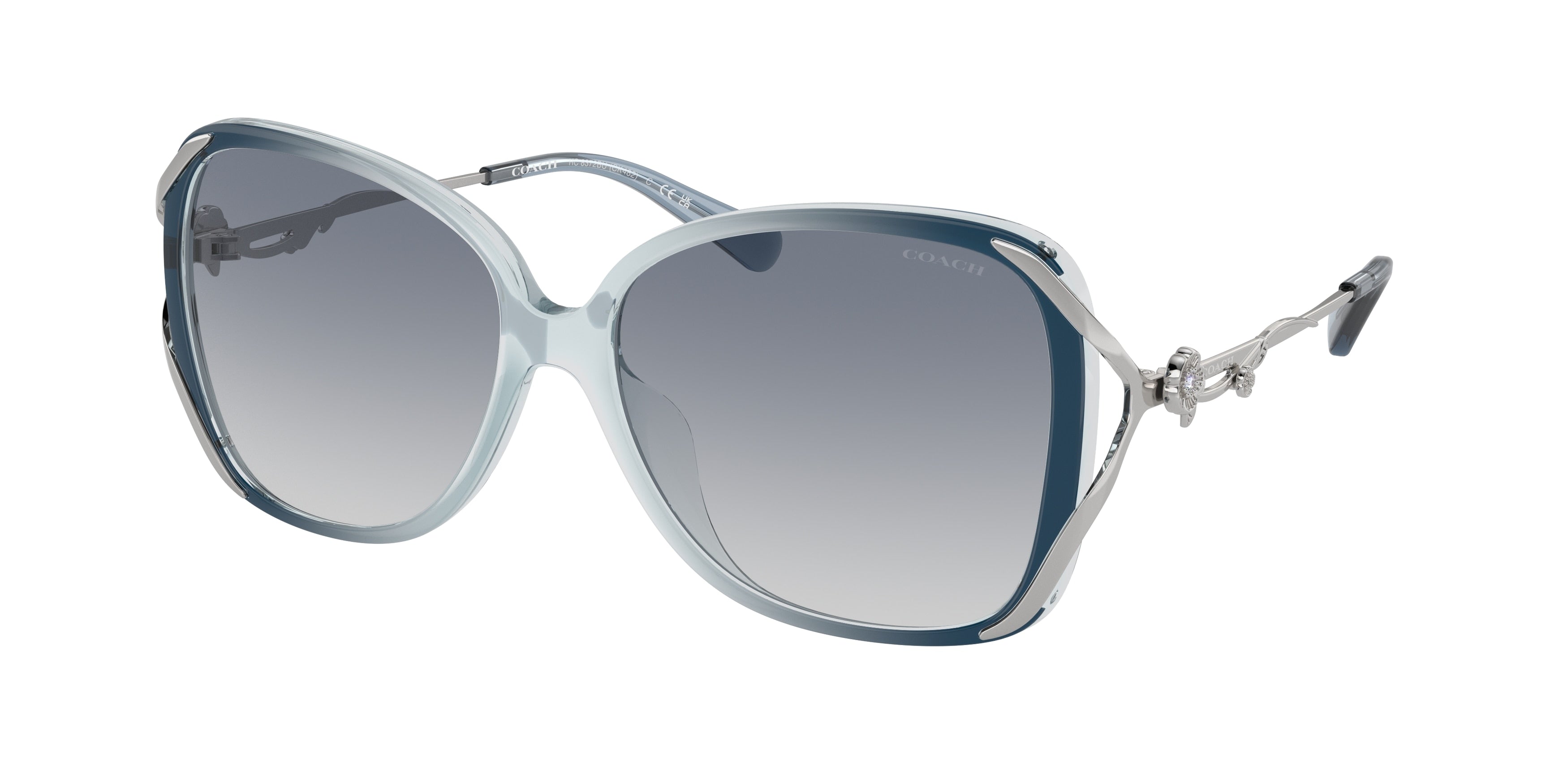 Coach CK482 HC8372BU Square Sunglasses  576735-Blue Gradient 58-140-15 - Color Map Blue
